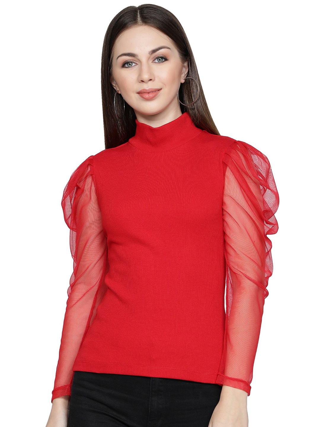 

NUEVOSDAMAS Women Red Solid Top