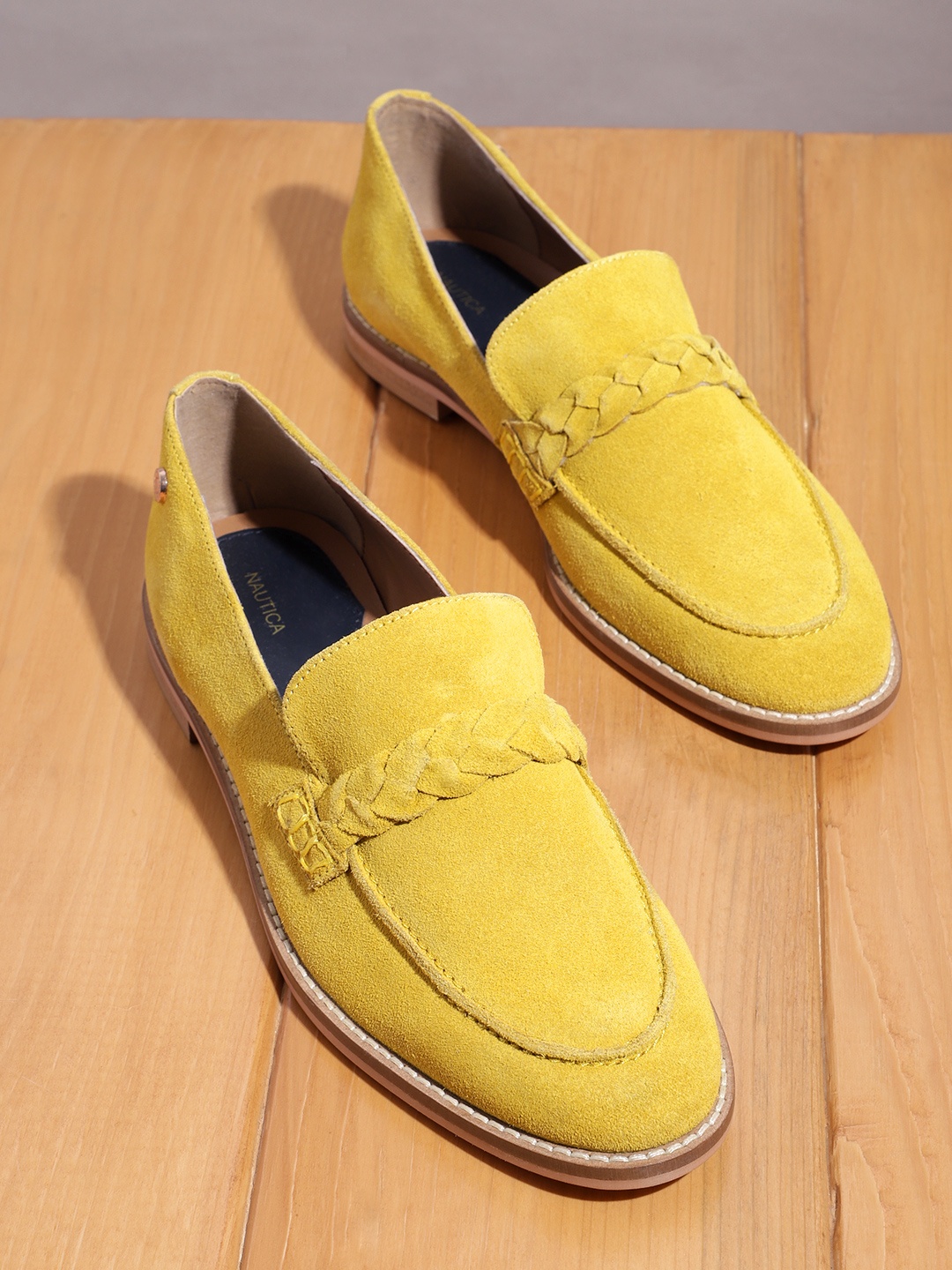 

Nautica Women Loafers with Braided Detail, Mustard