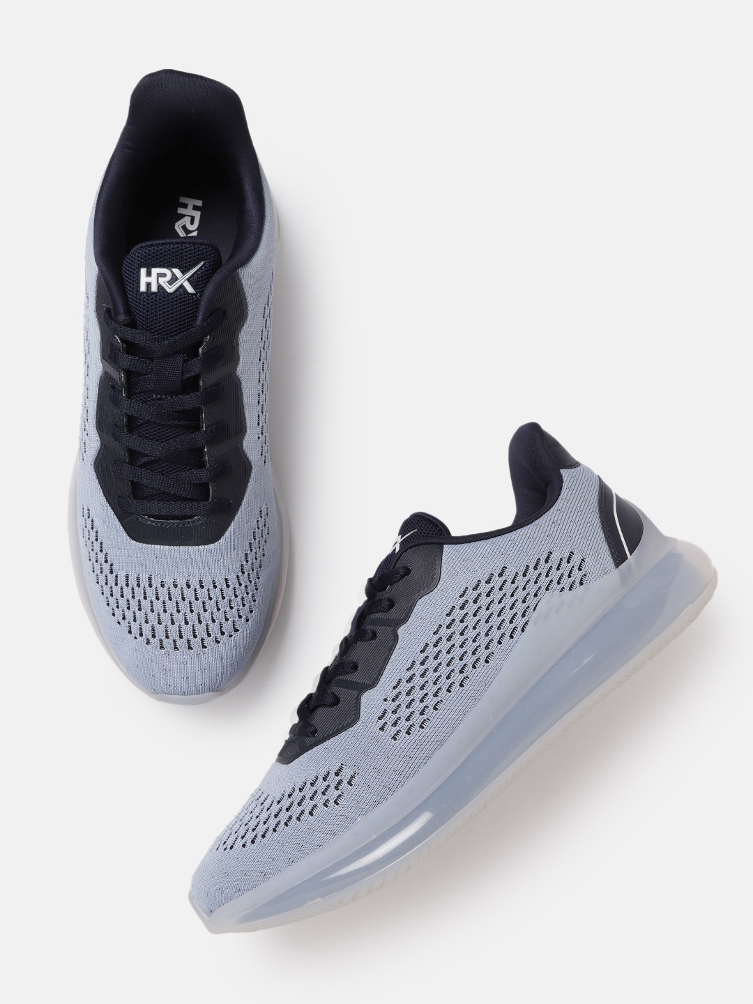 

HRX by Hrithik Roshan Men Blue Woven Design Sneakers