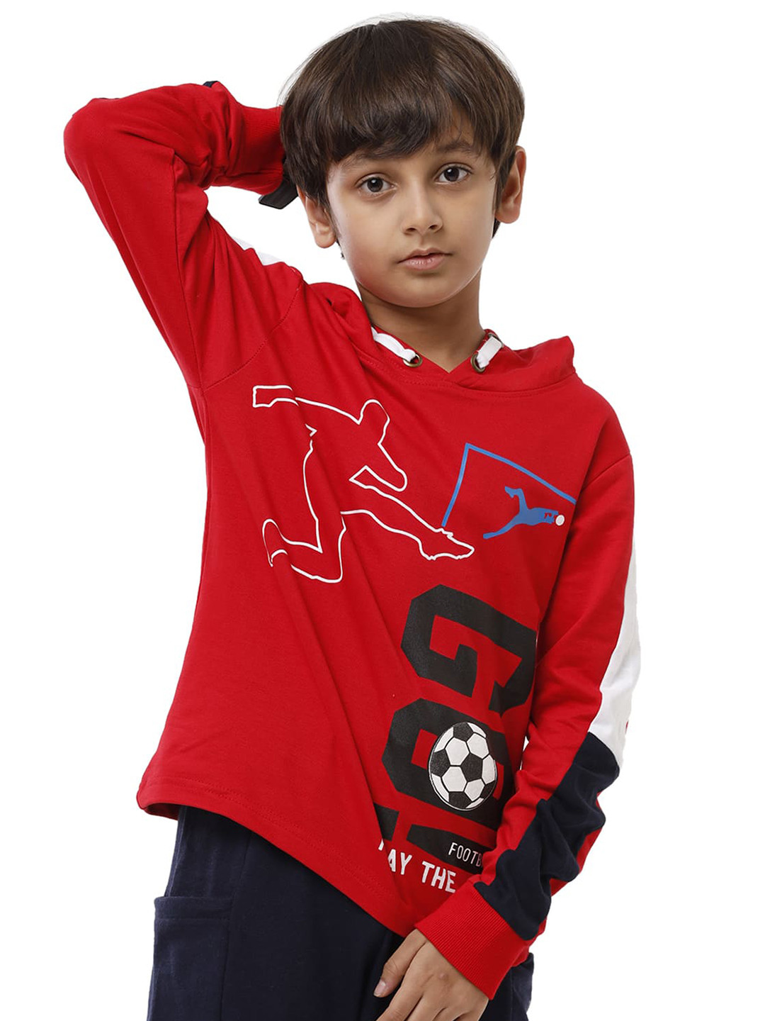 

UNDER FOURTEEN ONLY Boys Printed Sweatshirt, Red