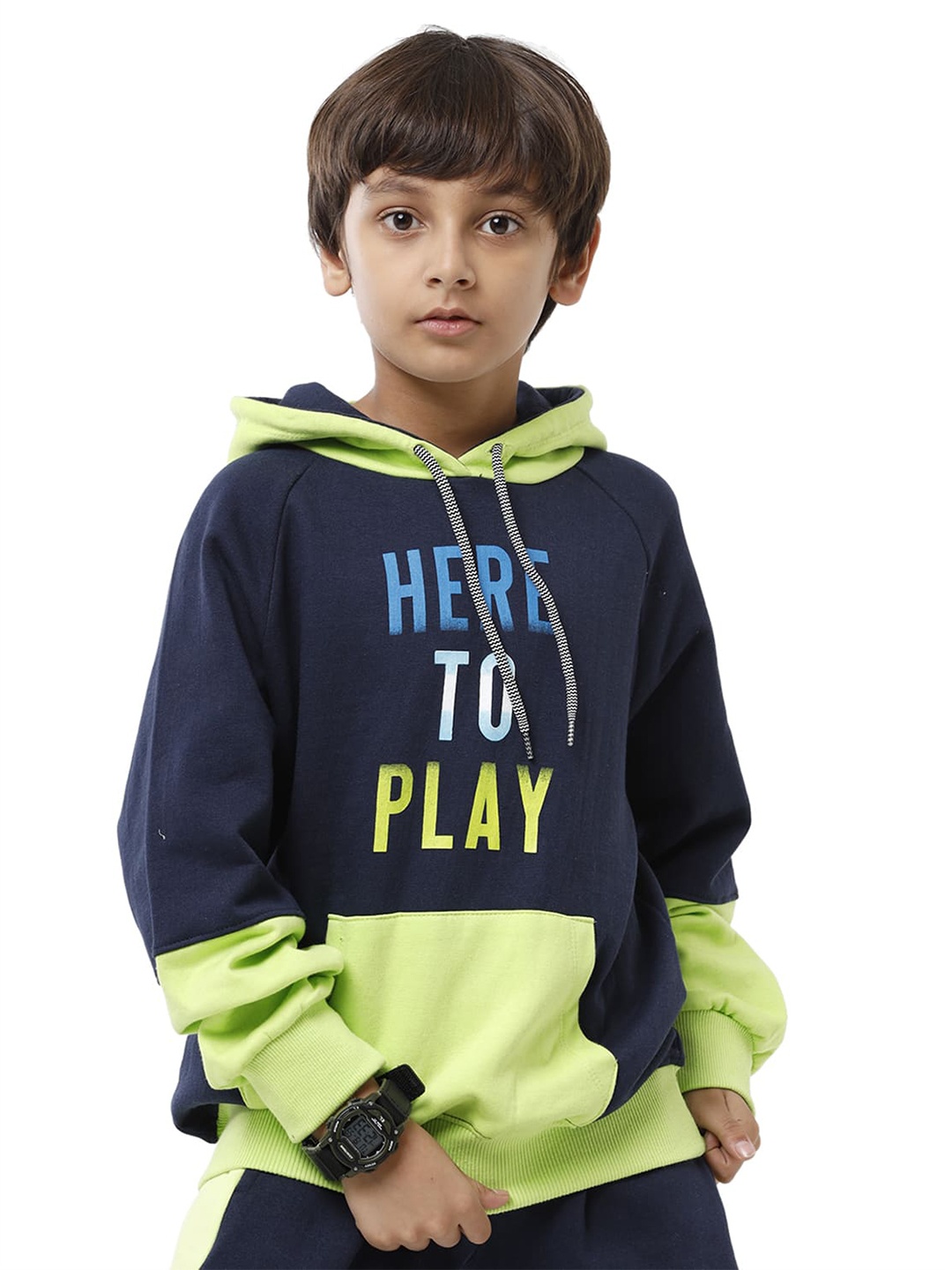 

UNDER FOURTEEN ONLY Boys Printed Sweatshirt, Navy blue