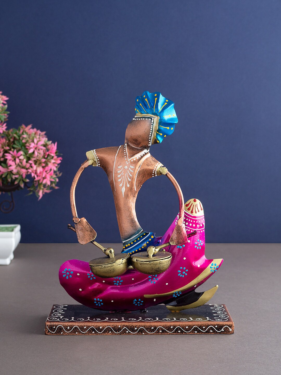 

Golden Peacock Musician Decorative Showpieces, Pink