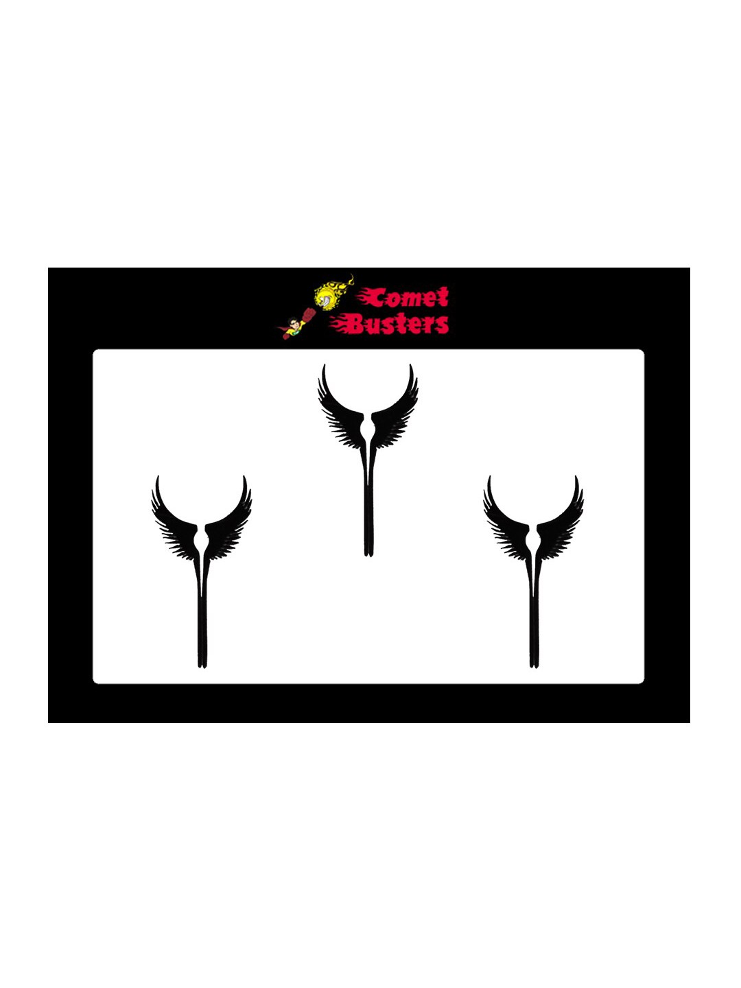 

Comet Busters 3 Pcs Reusable Designer Bindis - Black