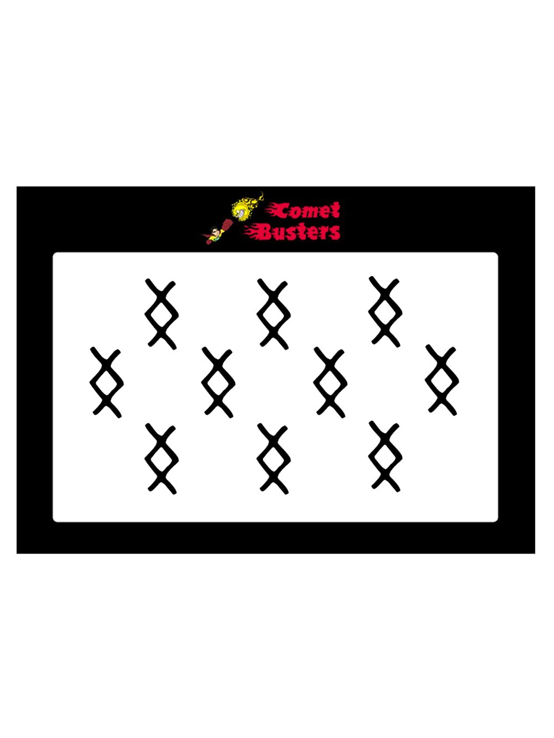 

Comet Busters 10 Pcs Reusable Designer Bindis - Black