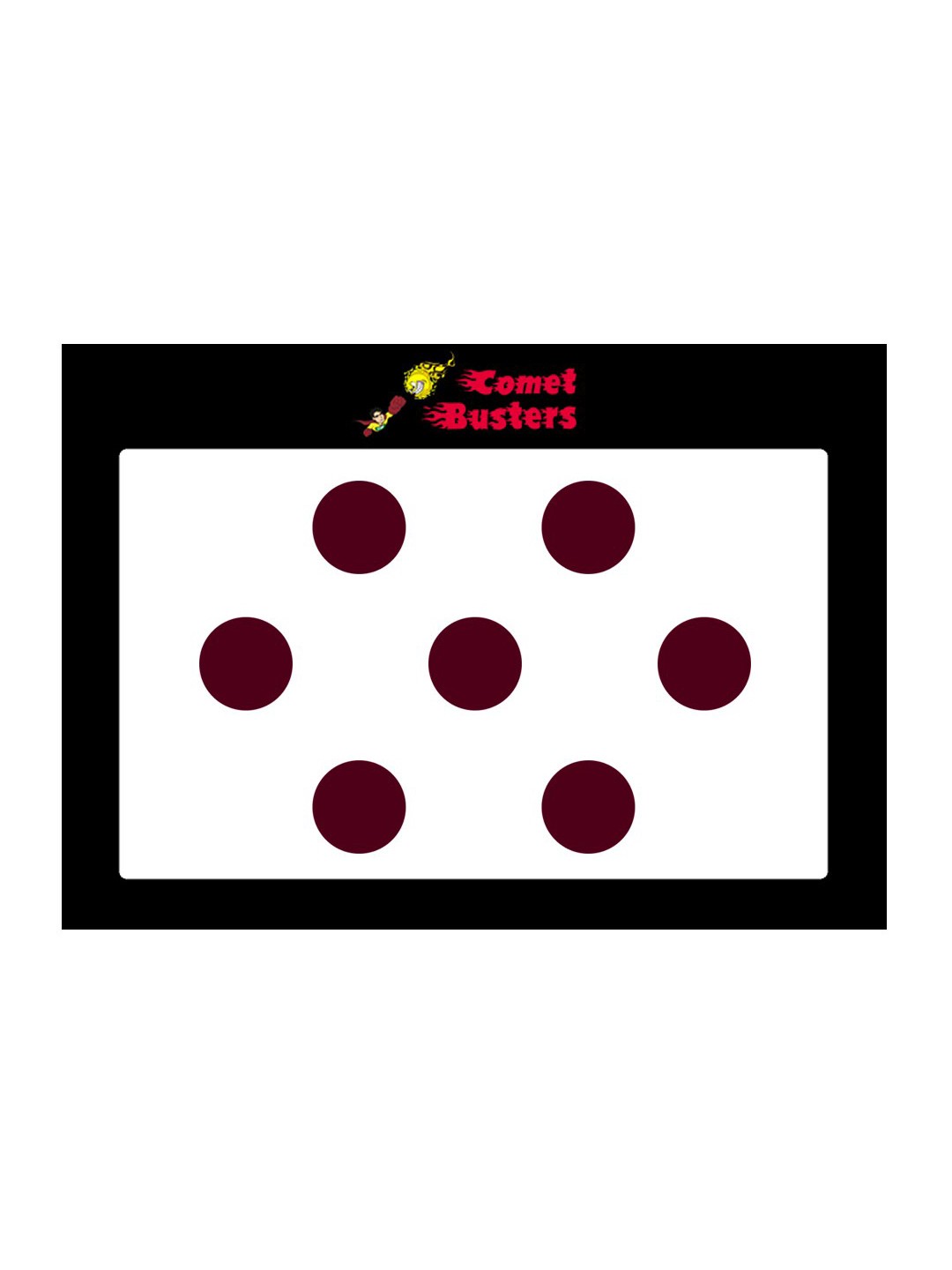

Comet Busters 7 Pcs Reusable Designer Round Bindis - Maroon