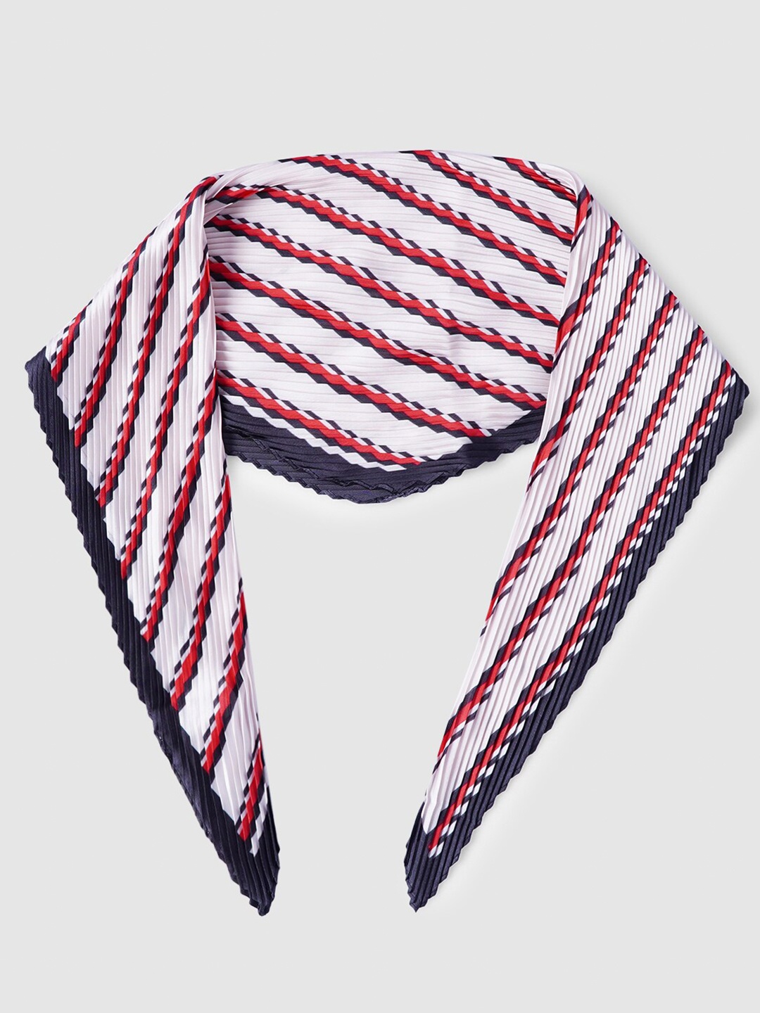 

ONLY Women White & Red Striped Onlscoop Life Woven Scarf