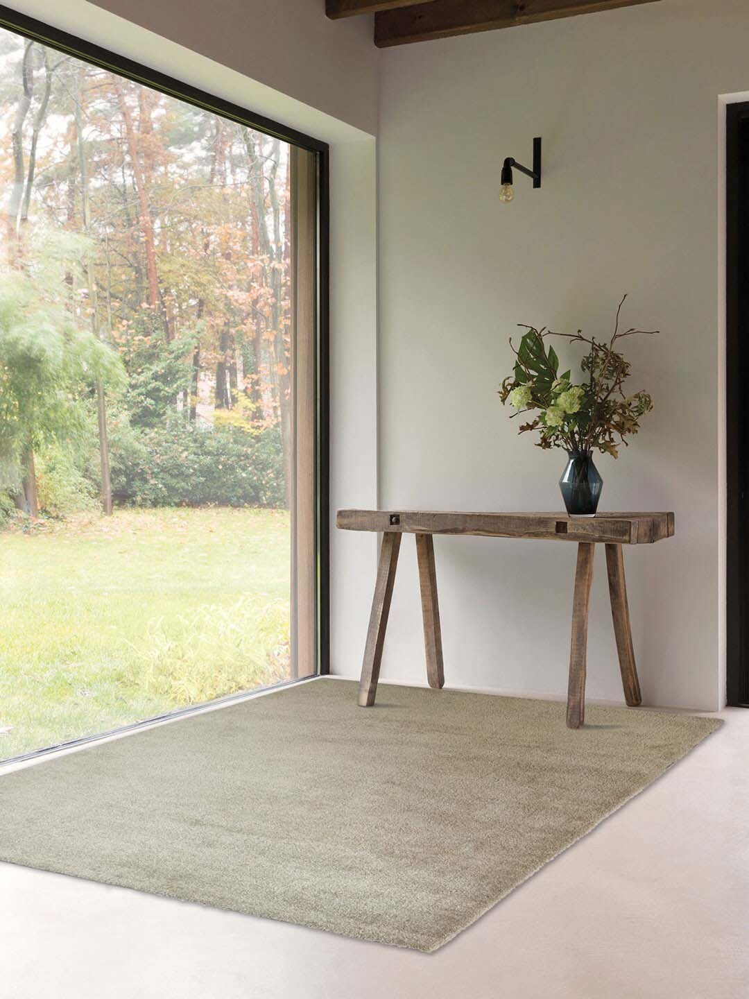 

DDecor Plain Rectangular Opal Natural Plain Large Rug, Khaki