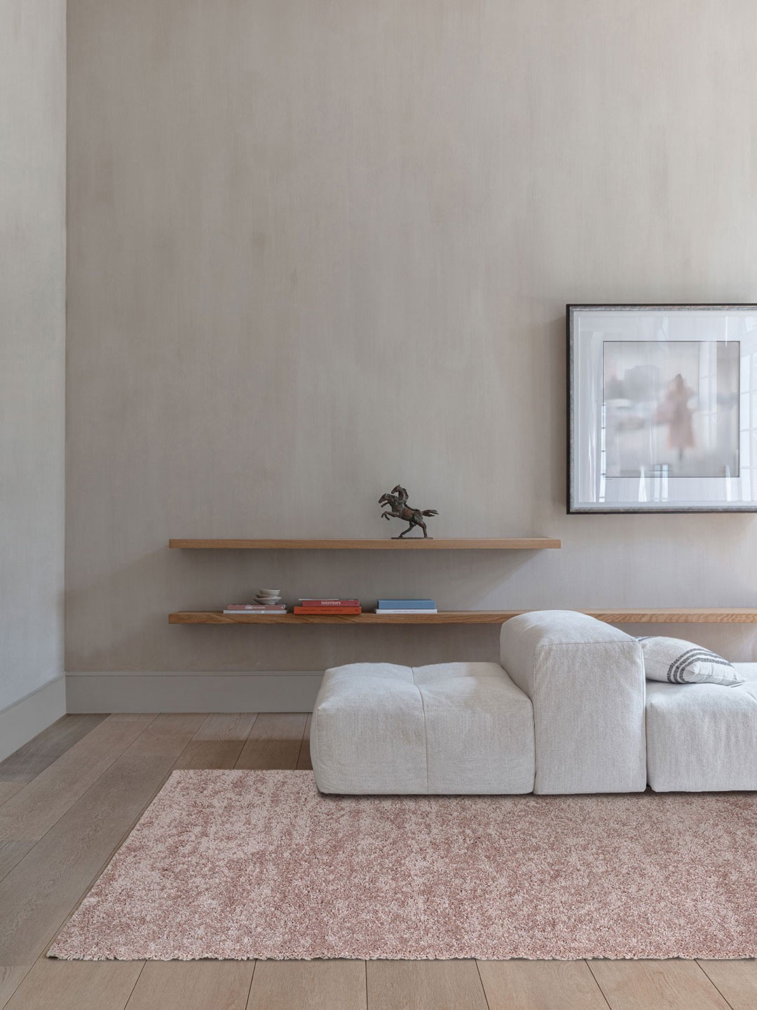 

DDecor Pink Plain Large Onyx Rug
