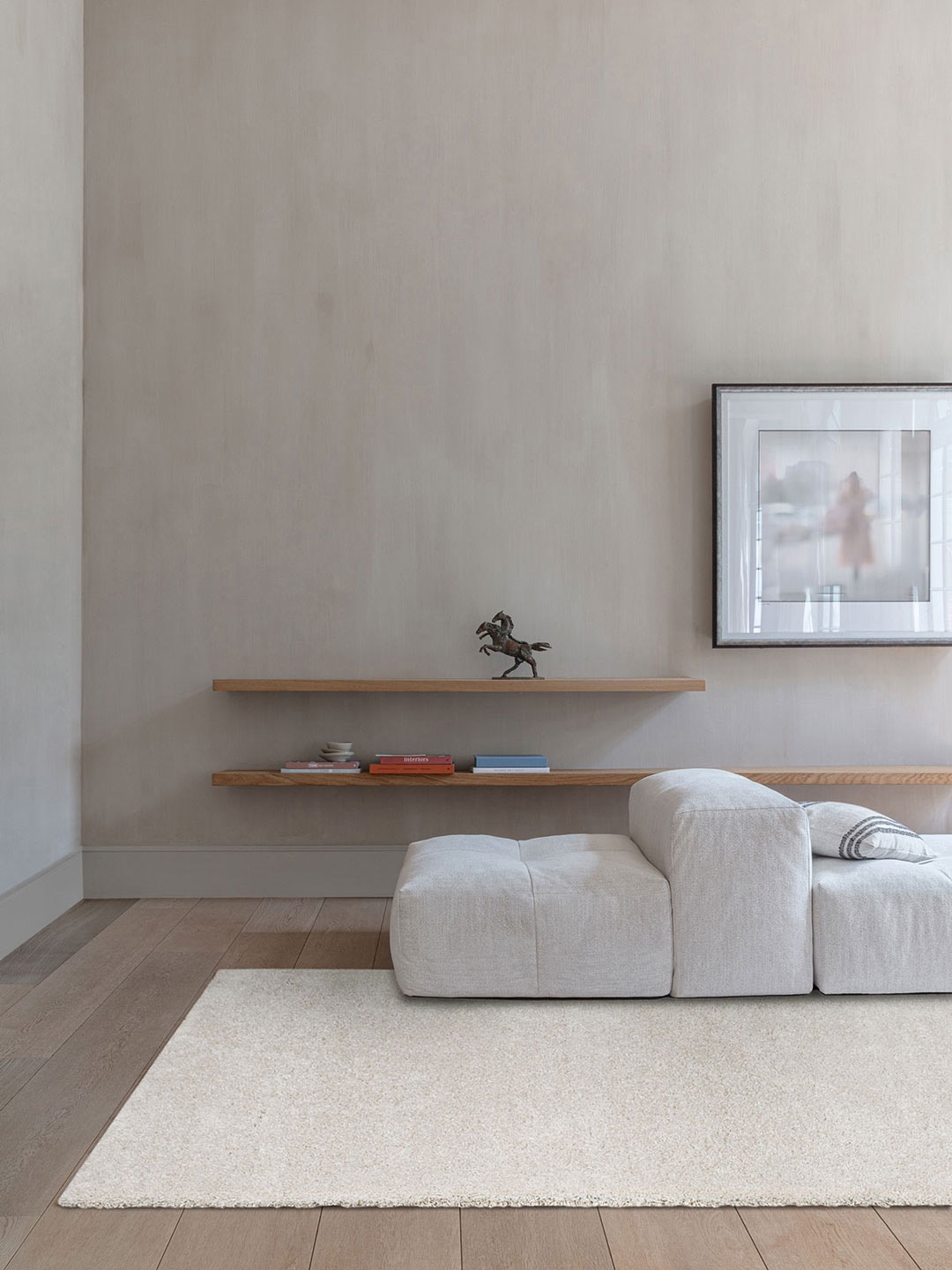

DDecor Solid Rectangular Carpet, White