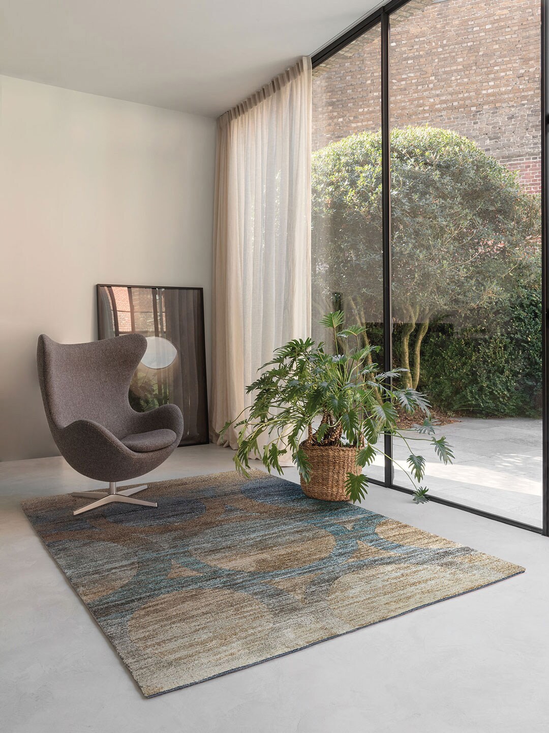 

D'Decor Galaxy Multicolour Geometric Medium Rug, Blue