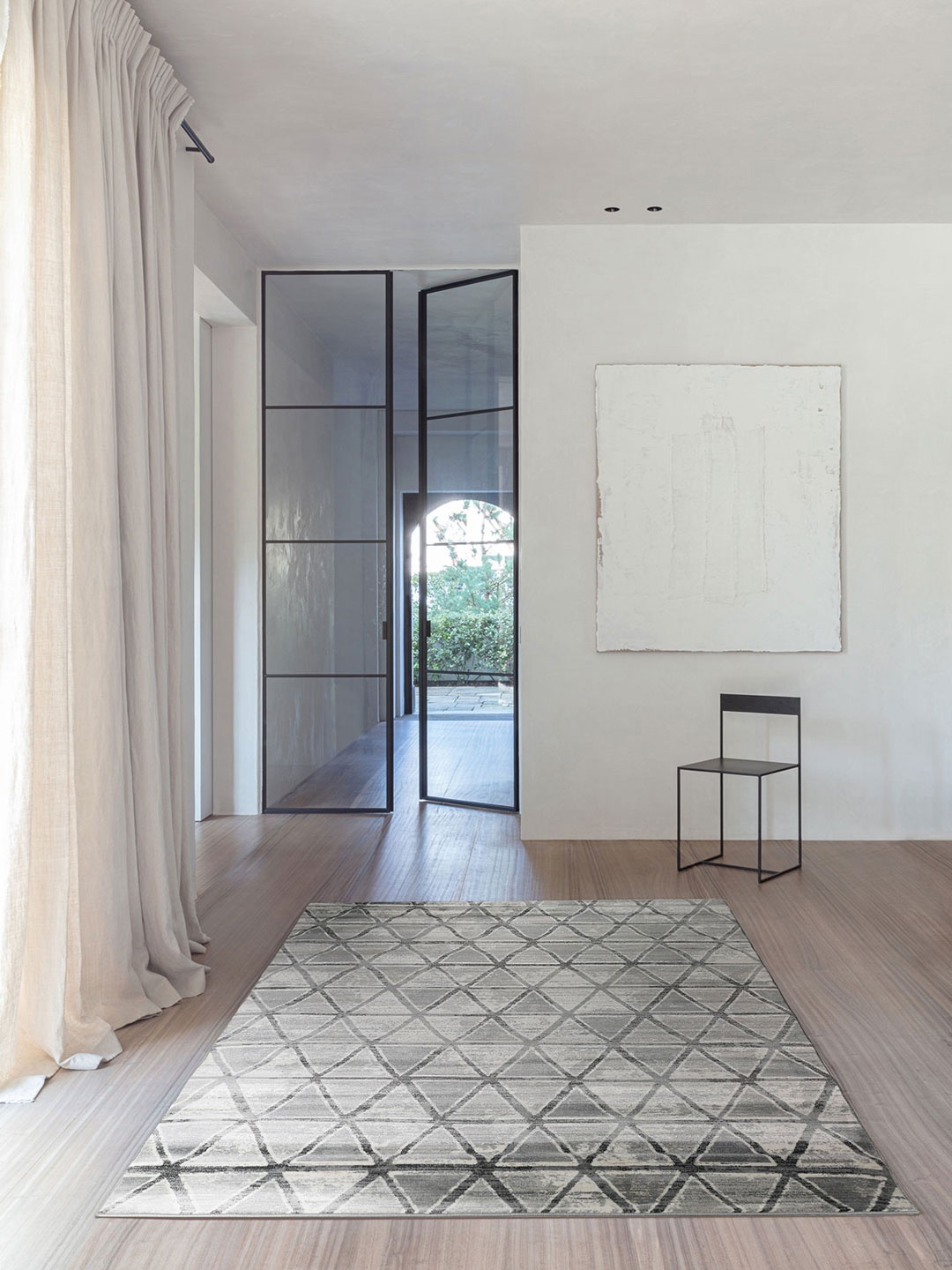 

DDecor Printed Large Cosmos Rug, Grey