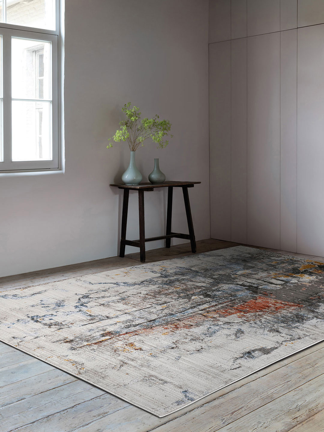 

DDecor Abstract Textured Dune Small Rug, Grey