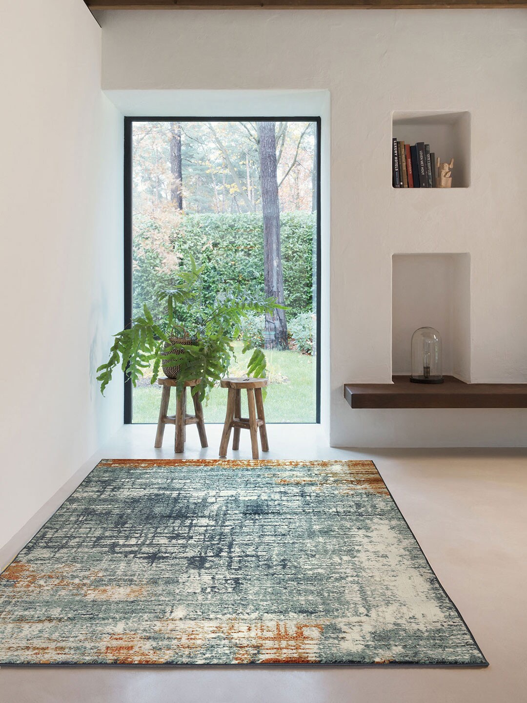 

DDecor Multicoloured Textured Large Cubis Rug, Multi