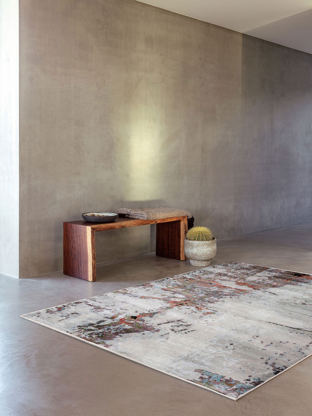 

DDecor Abstract Textured Rectangular Harmony Medium Rug, Grey