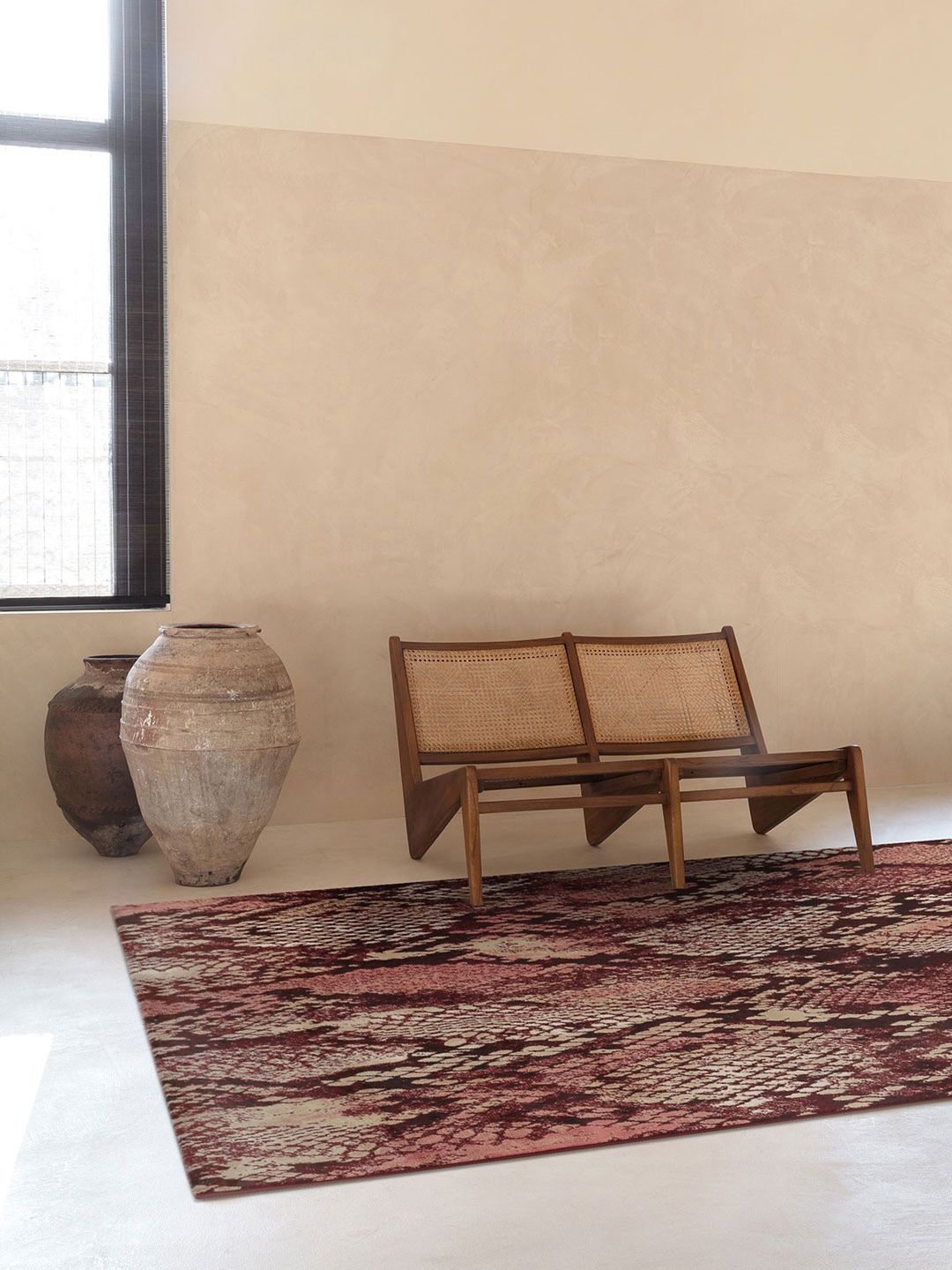 

DDecor Red Textured Small Palma Rug