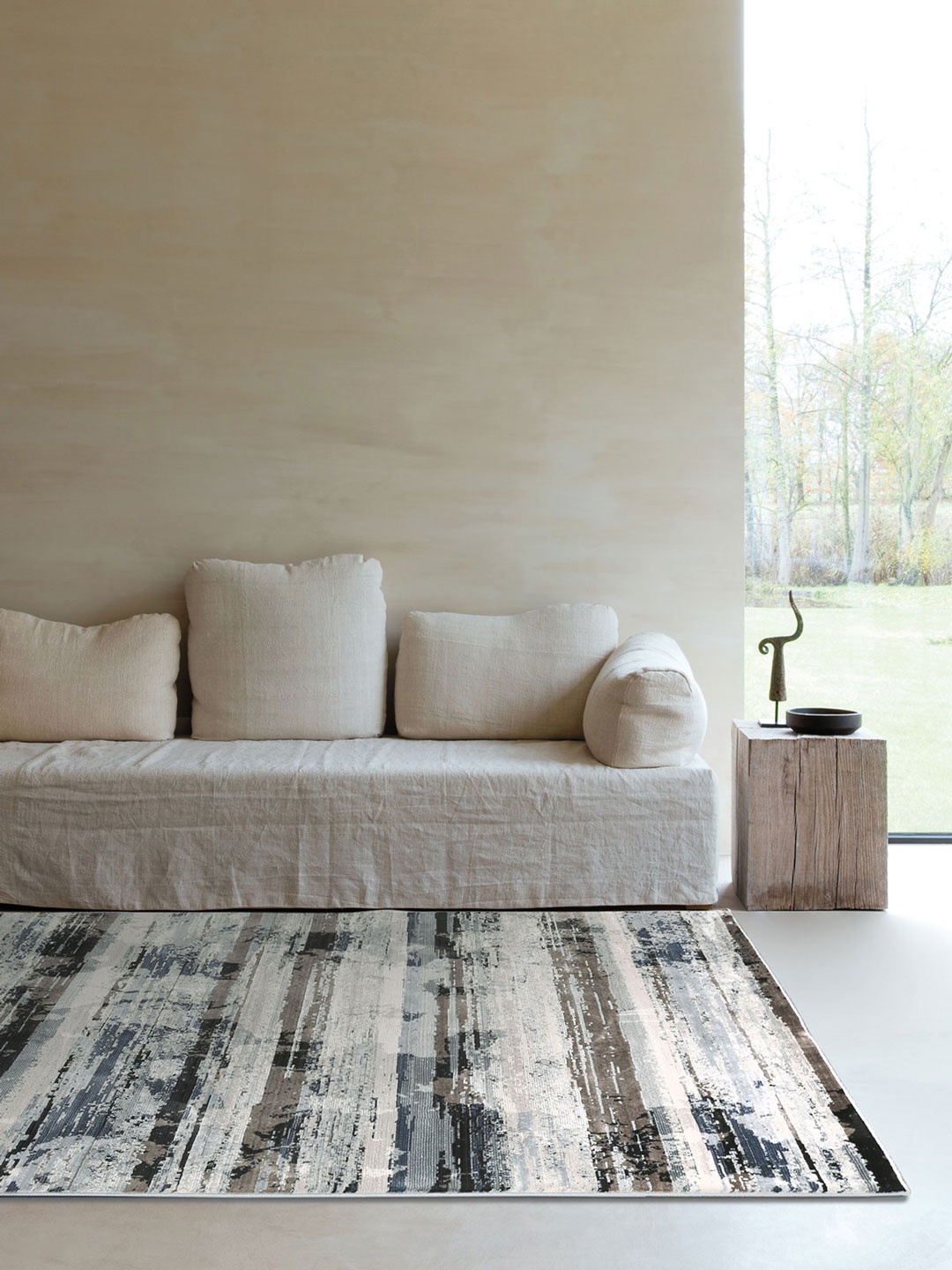 

D'Decor Harmony Grey Textured Small Rug