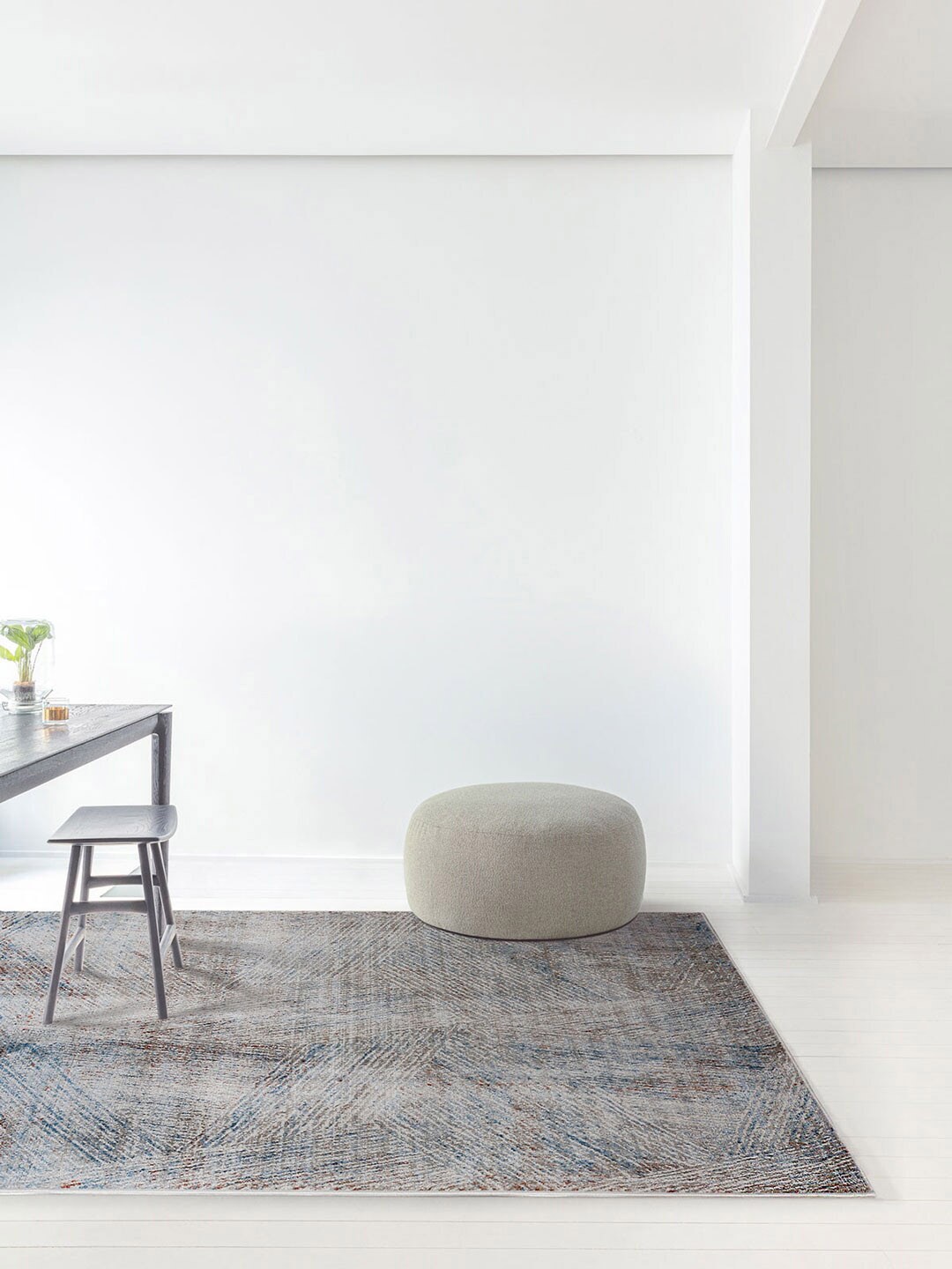 

DDecor Blue Textured Small Dune Rug