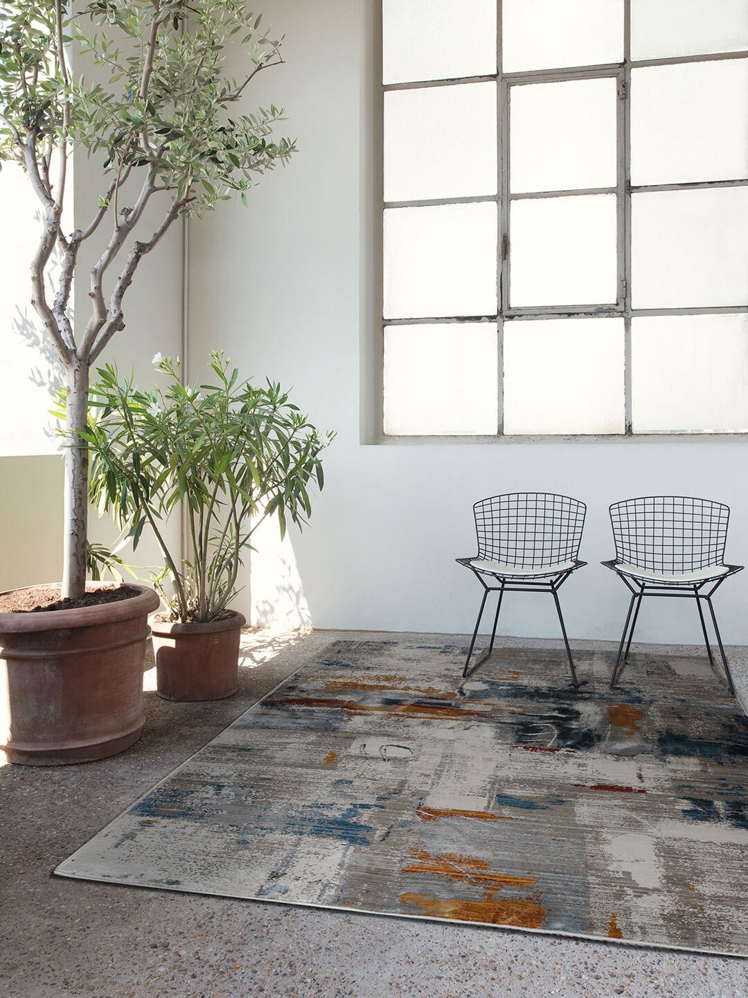 

D'Decor Dune Multicolour Textured Large Rug, Grey