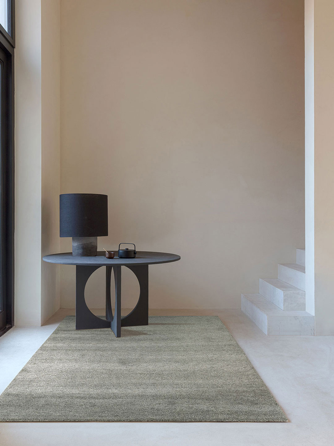 DDecor Solid Plain Opal Small Rug, Grey