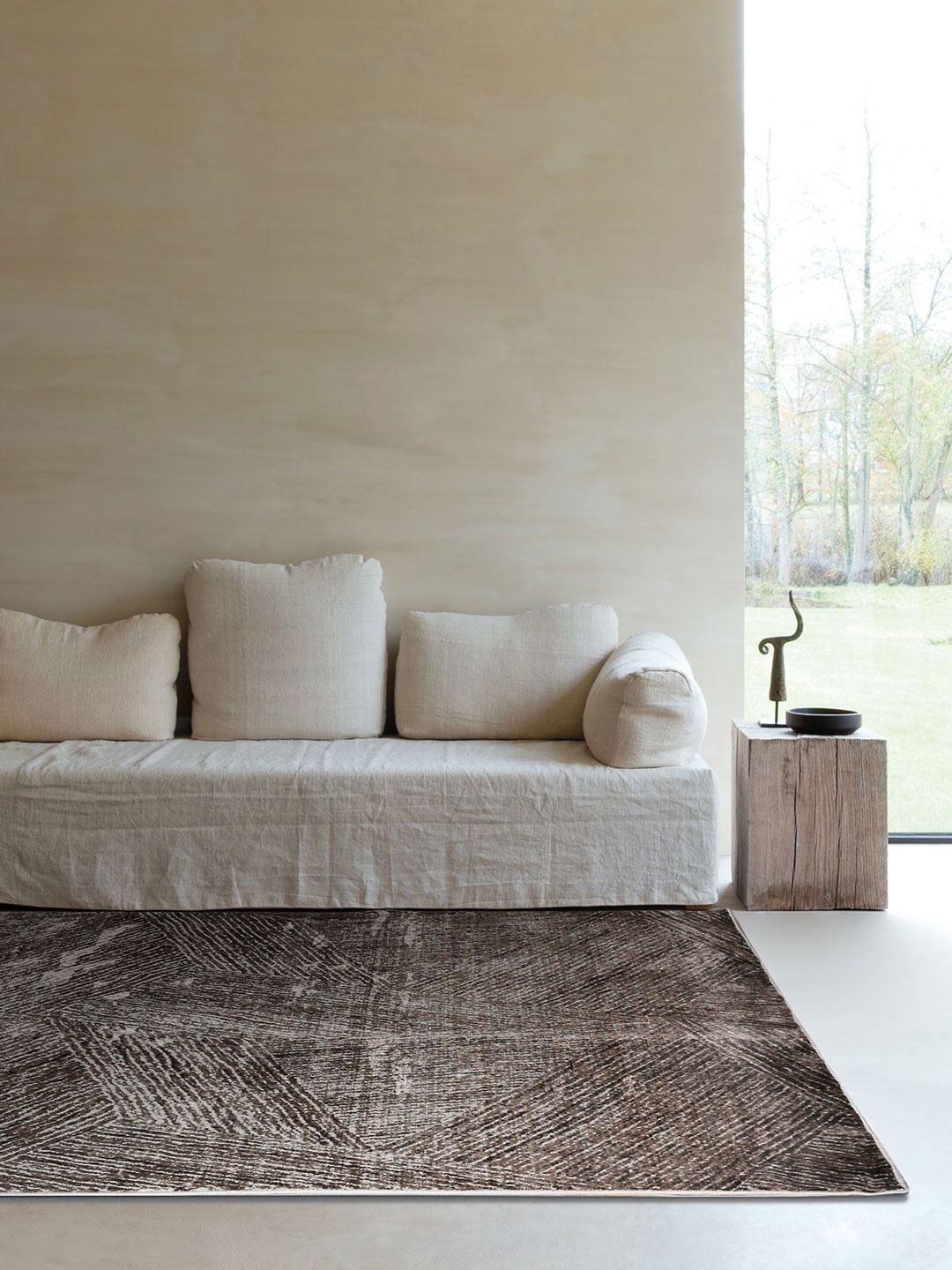 

D'Decor Dune Brown Textured Large Rug