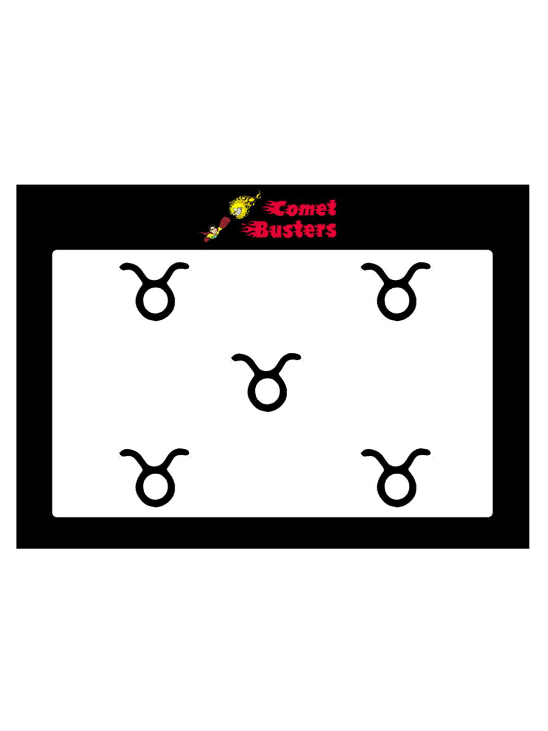 

Comet Busters 5 Pcs Reusable Designer Bindis - Black