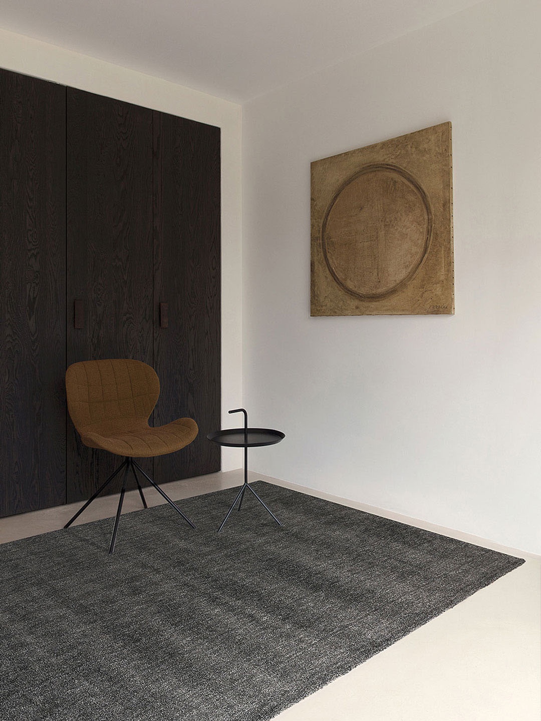 

DDecor Plain Medium Opal Rug, Black