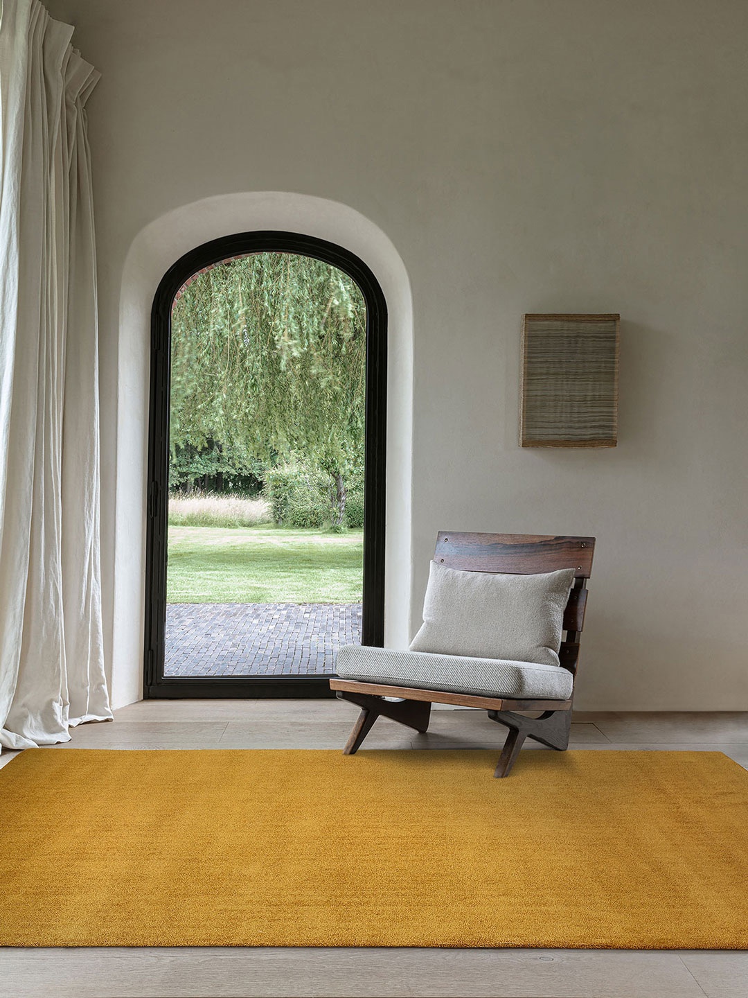 

DDecor Mustard Yellow Plain Large Sapphire Rug