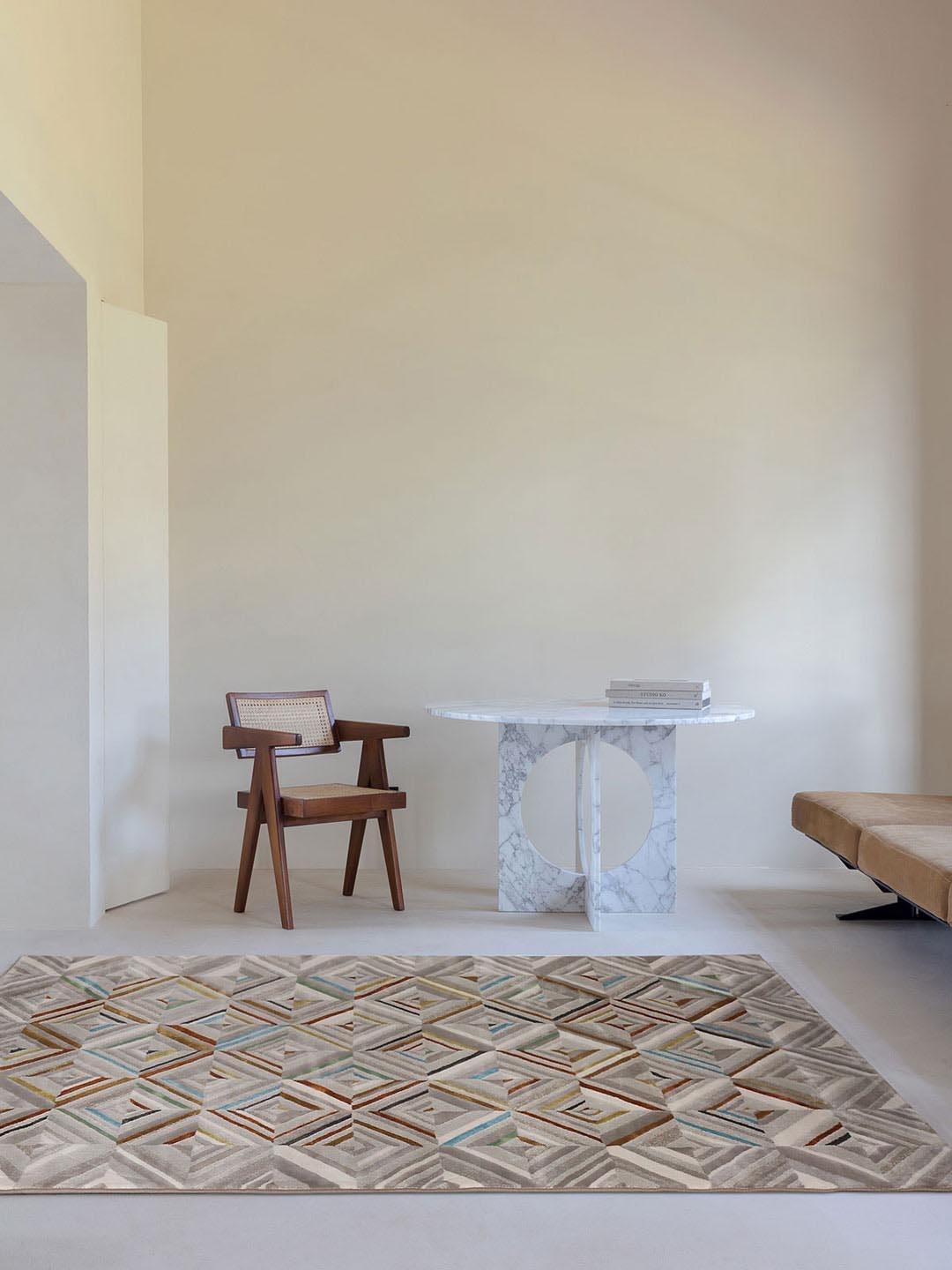 

DDecor Cleo Geometric Printed Carpet, Grey