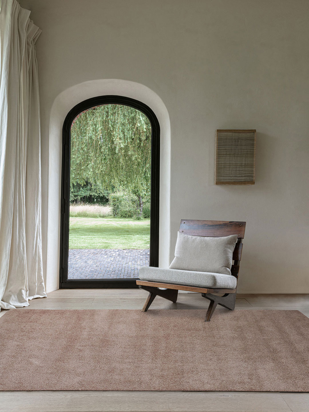 

DDecor Opal Plain Rectangular Carpet, Pink