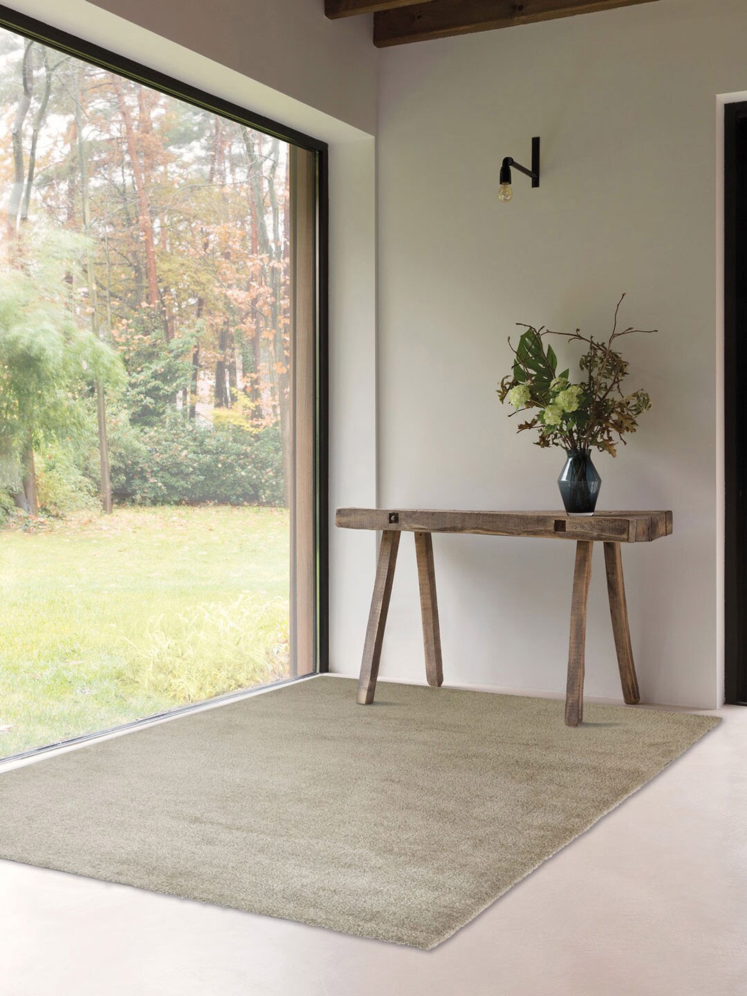 

DDecor Opal Natural Plain Small Rug, Khaki