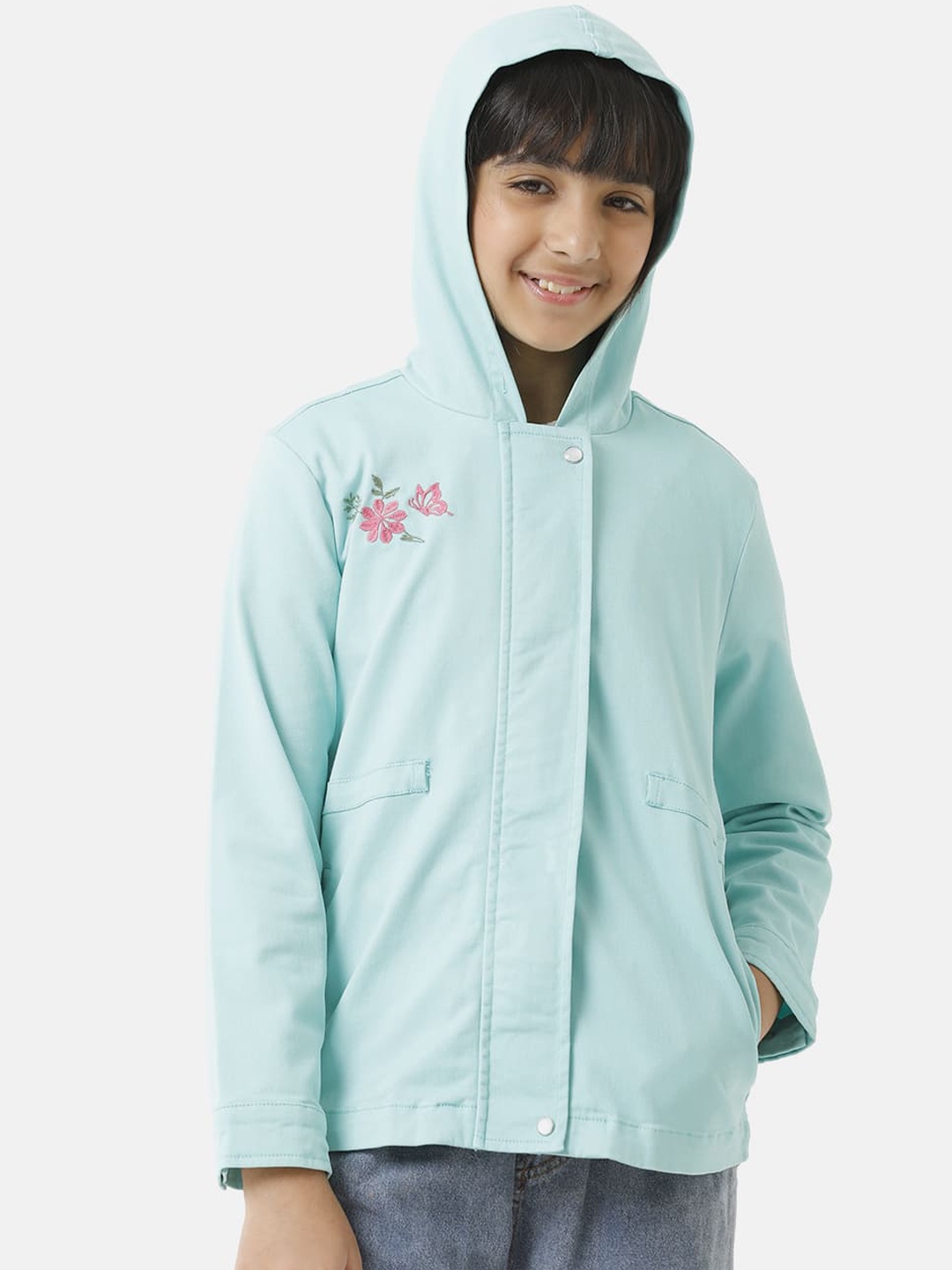 

UNDER FOURTEEN ONLY Girls Sea Green Tailored Jacket