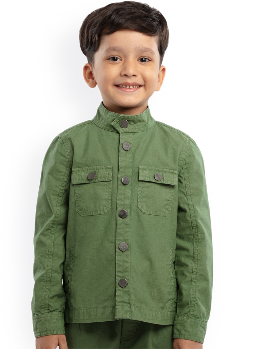 

UNDER FOURTEEN ONLY Boys Green Denim Jacket