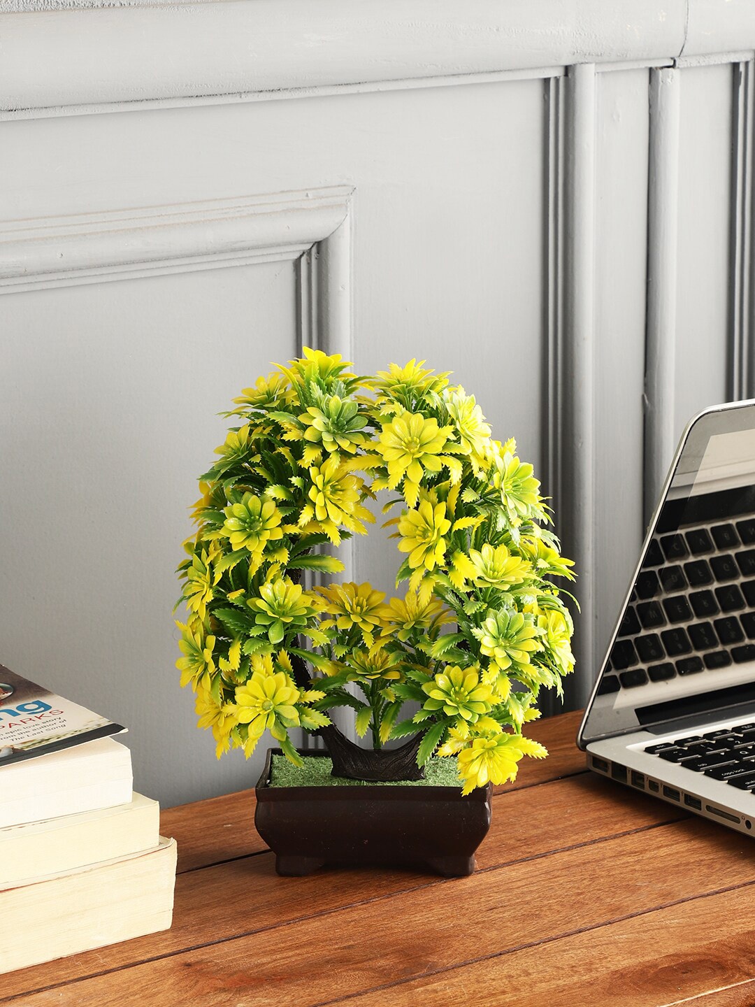 

FOLIYAJ Gerba Artificial Flowers and Plants, Yellow