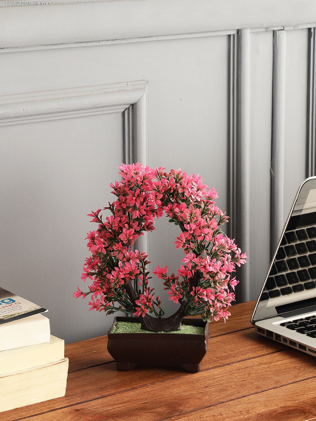 

FOLIYAJ Artificial Flower With Pot, Pink