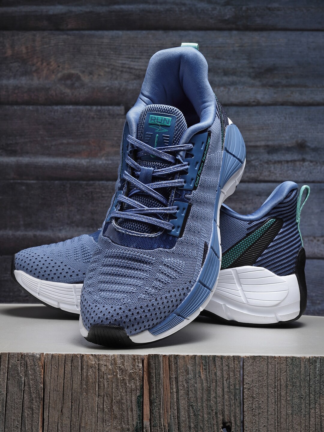 

ASIAN Men Blue Mesh Running Non-Marking Shoes