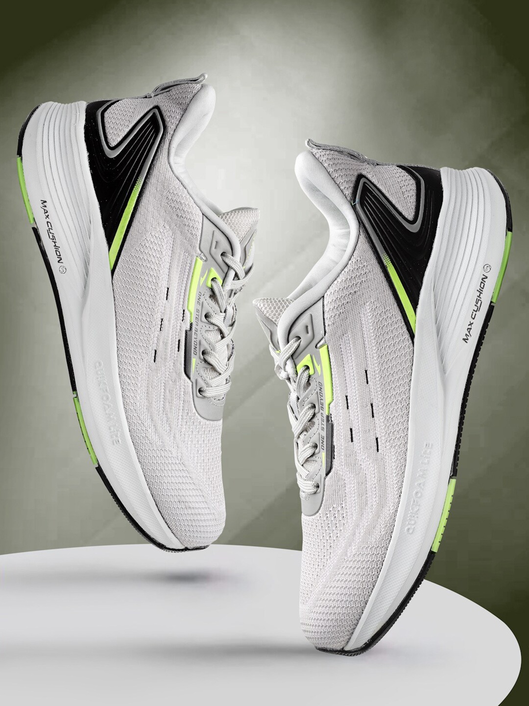 

ASIAN Men Grey Mesh Running Non-Marking Shoes