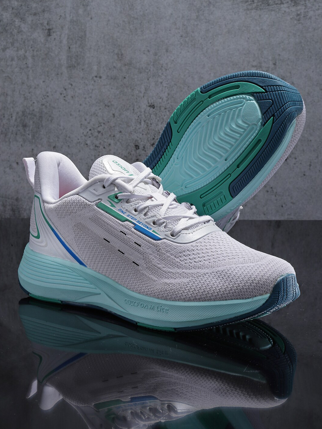 

ASIAN Men White Mesh Running Non-Marking Shoes