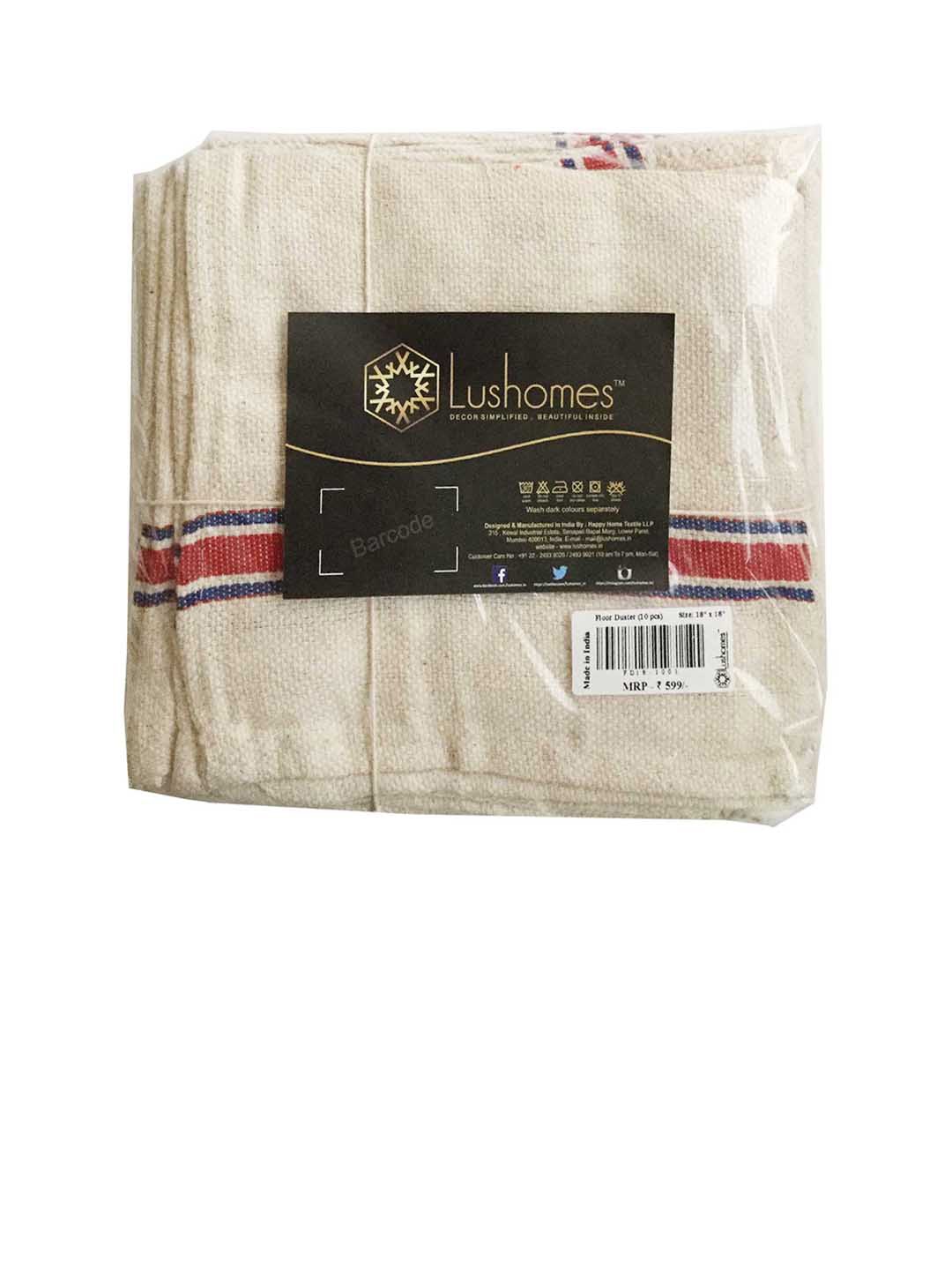 

Lushomes Set Of 5 Off White Solid Kitchen Towels