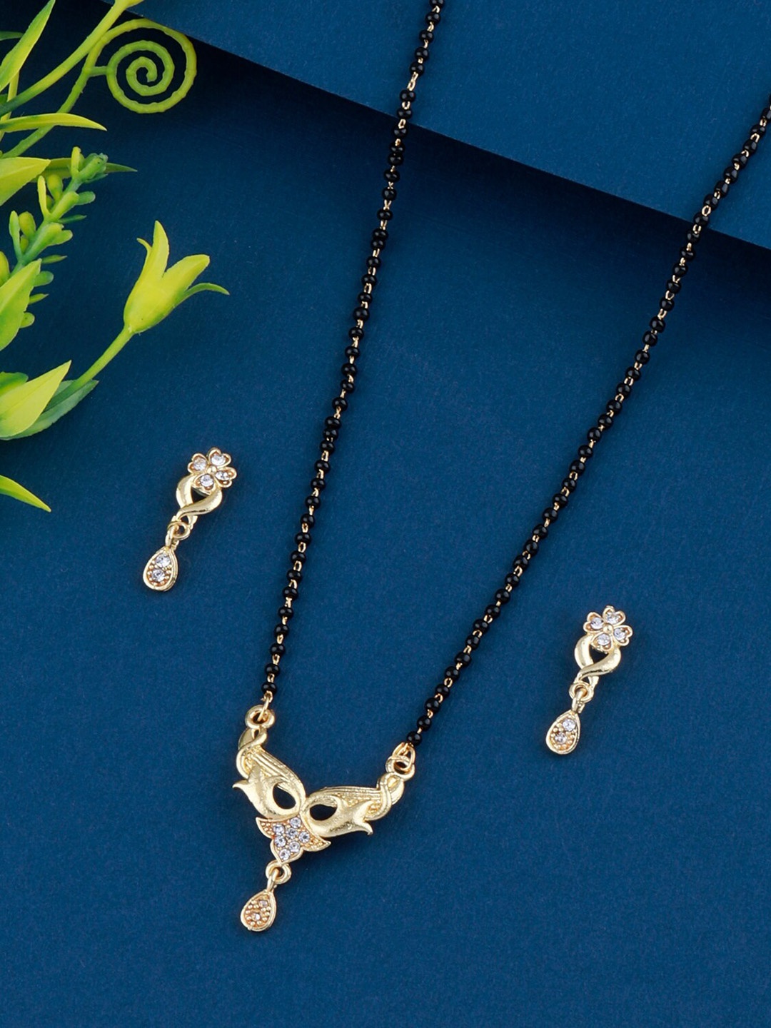 

Silver Shine Gold-Plated Mangalsutra Set
