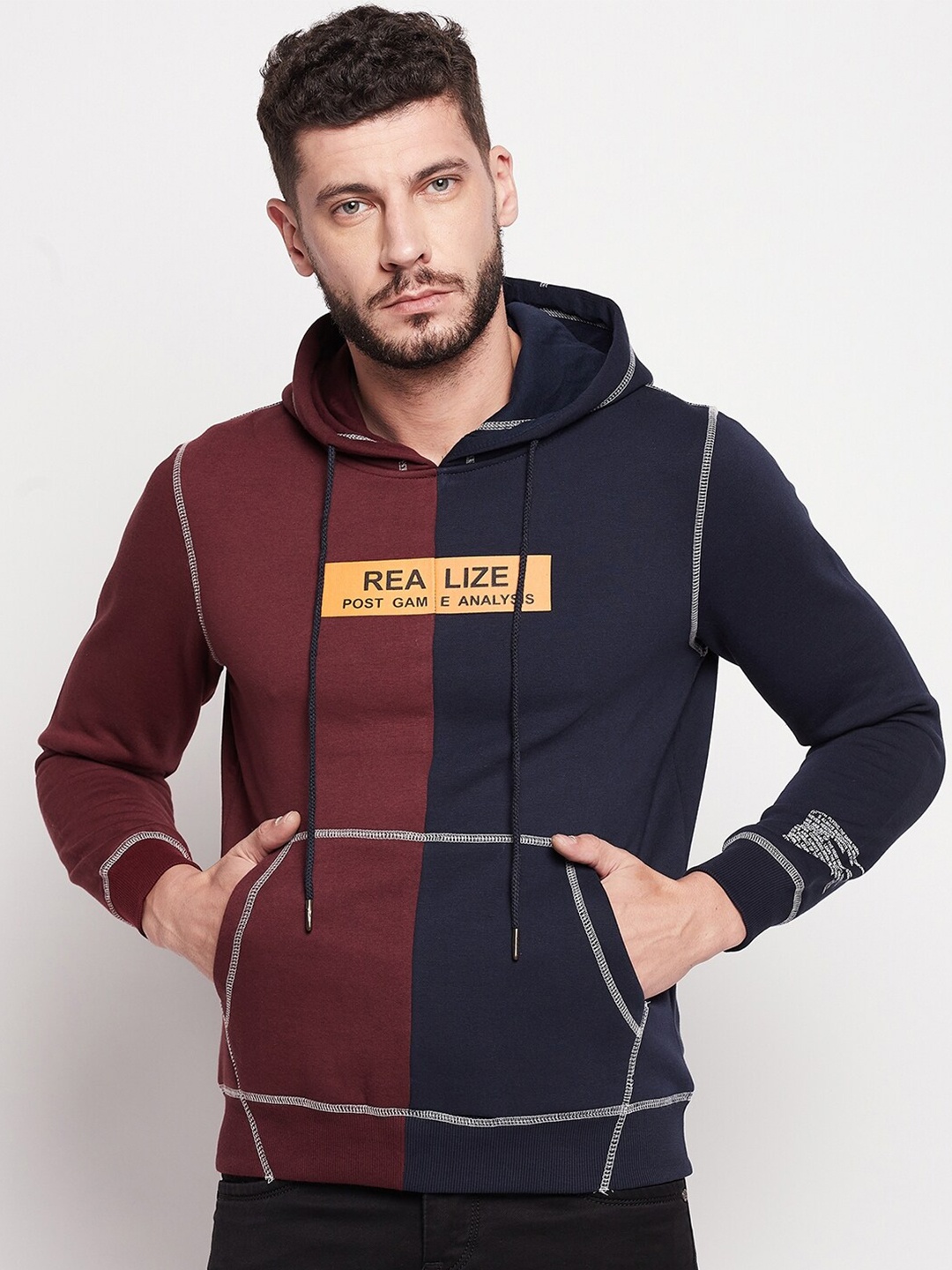 

CAMLA Men Navy Blue Printed Sweatshirt