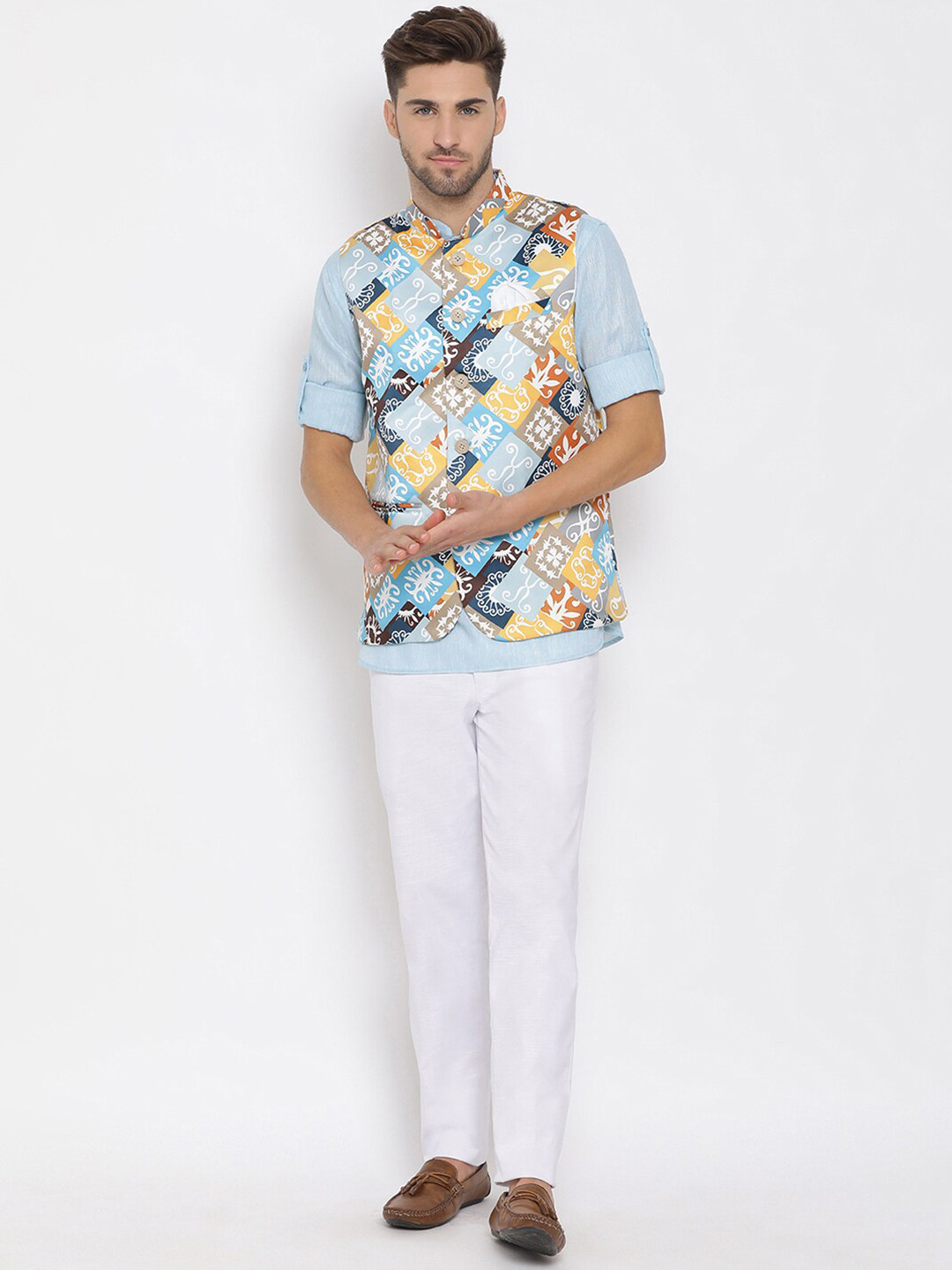 

Hangup Men Kurta with Pyjamas, Blue
