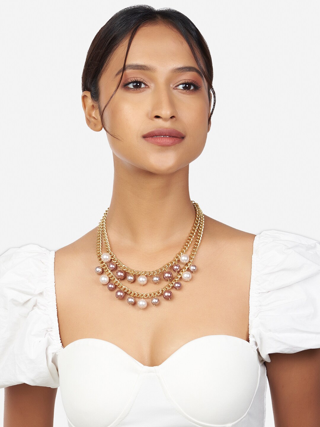 

Ahaanya Brass Gold-Plated Necklace