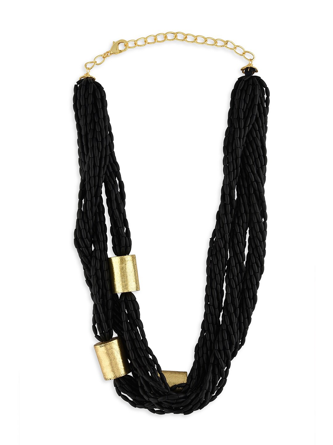 

Ahaanya Women Brass Gold-Plated Layered Necklace