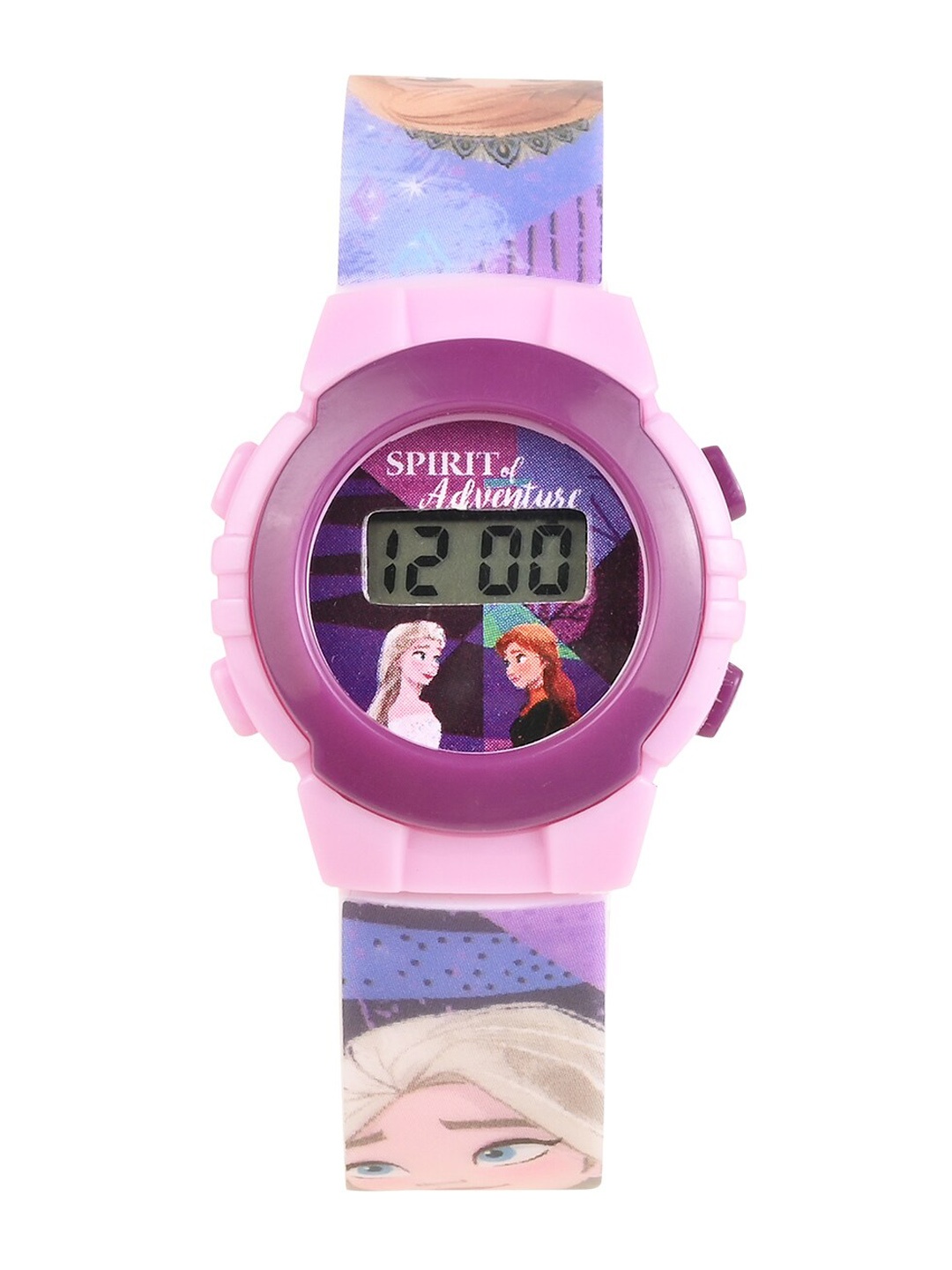 

Disney Girls Pink Printed Dial & White Straps Digital Multi Function Automatic Watch TRHA21125, Purple