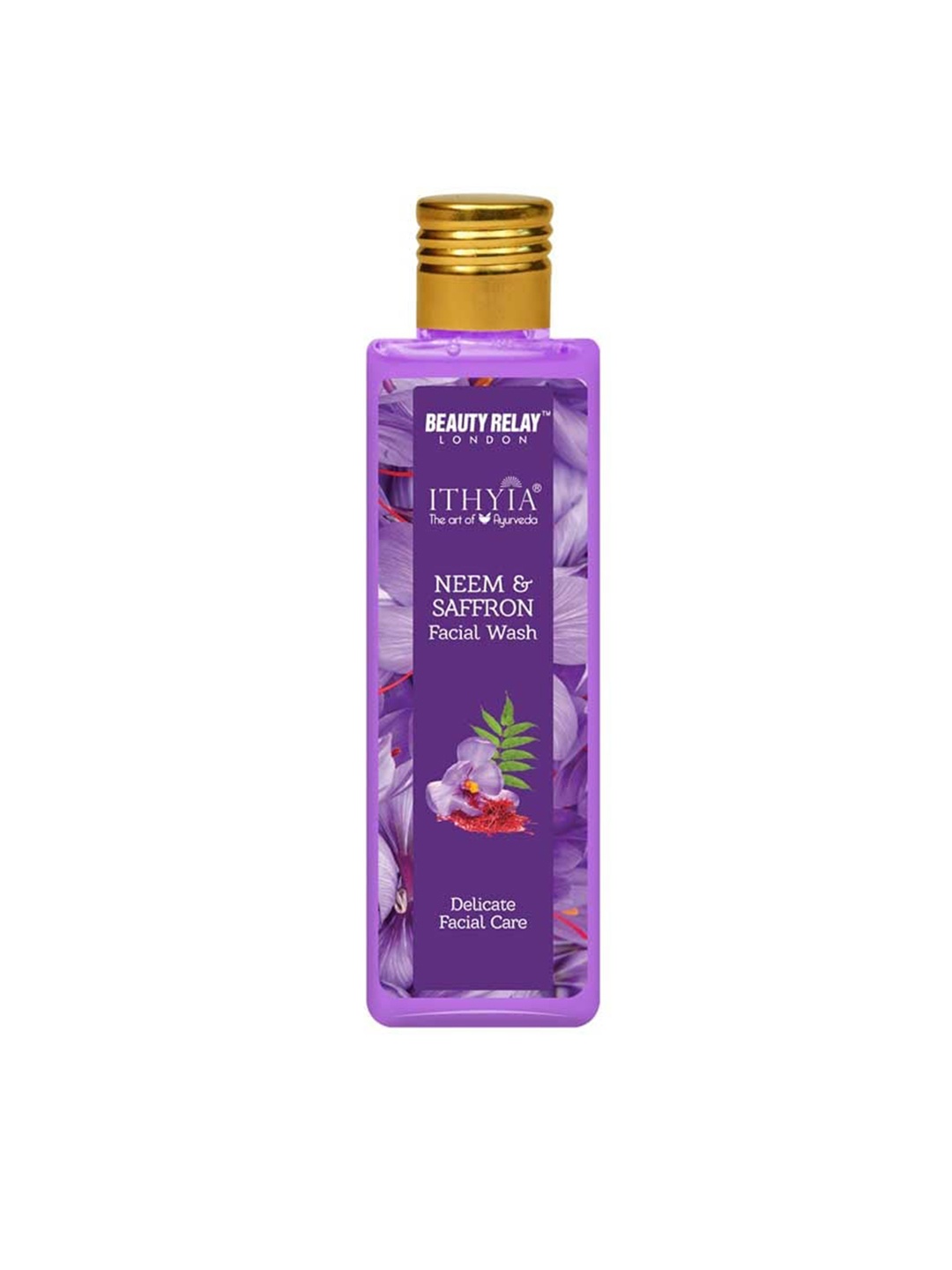 

BeautyRelay London Ithyia Saffron & Neem Facial Wash with Aloevera 200 ml, Purple