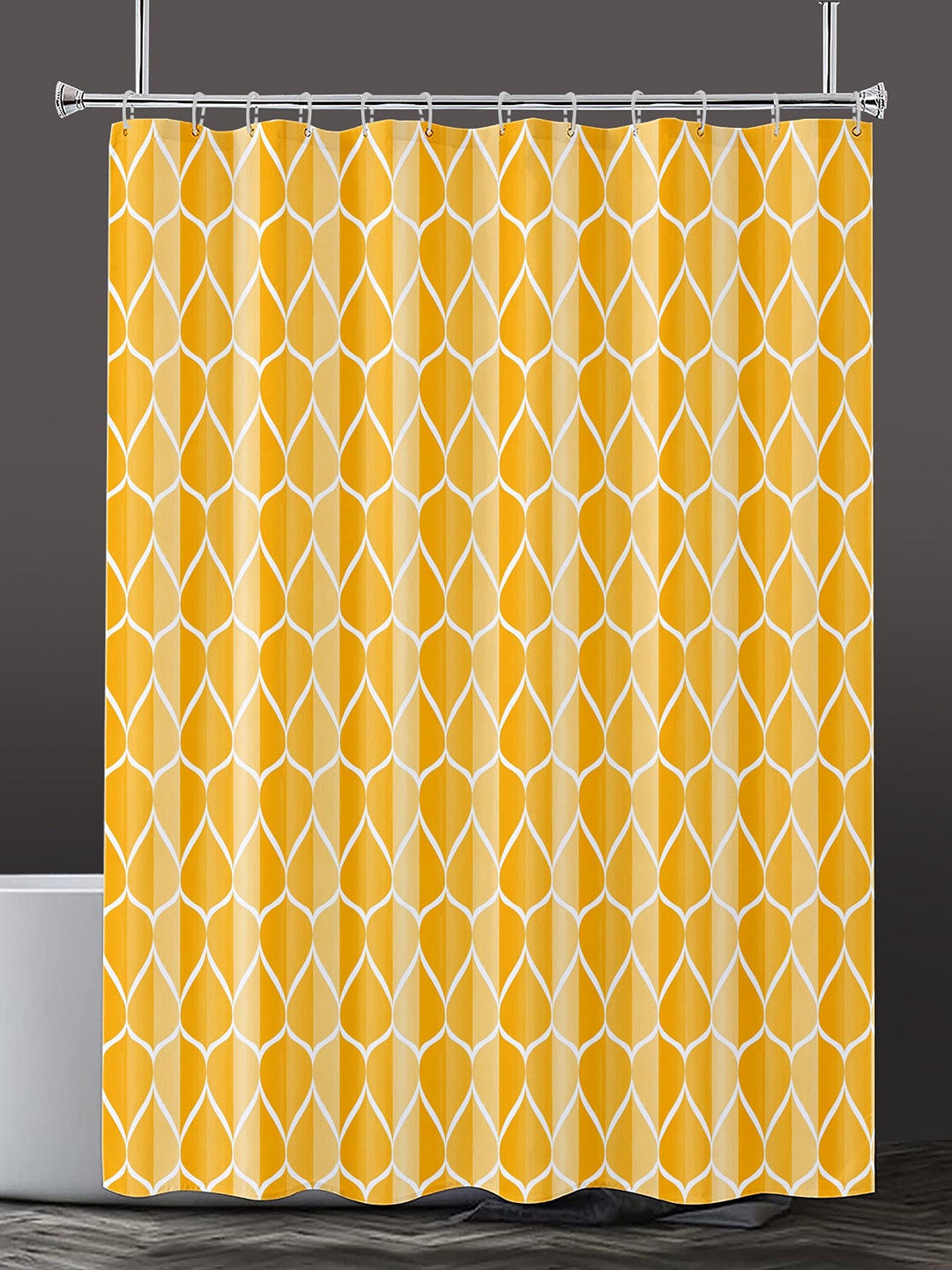 

Lushomes Abstract Printed Shower Curtain, Yellow