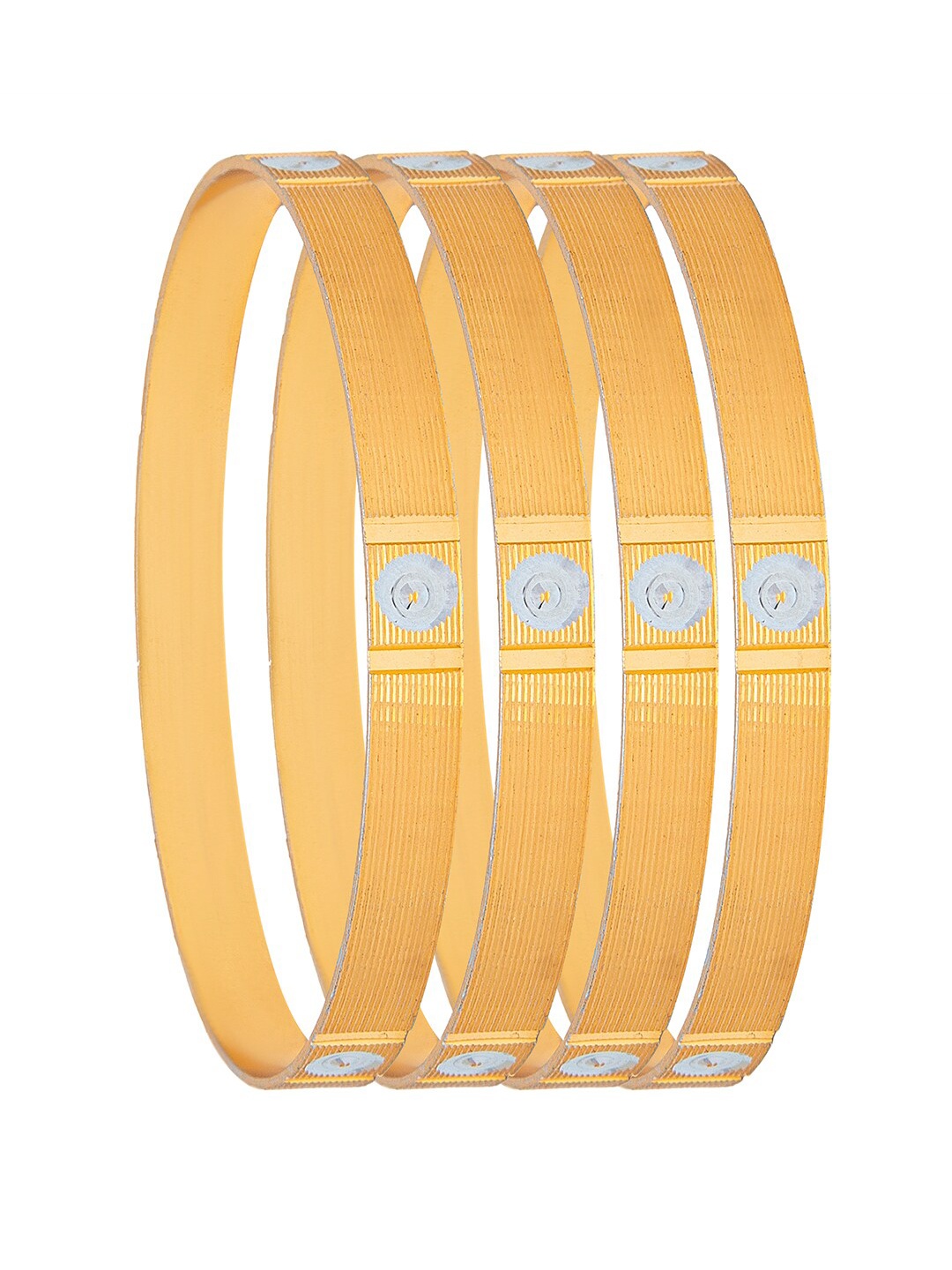 

Shining Jewel - By Shivansh Women Set of 4 Gold Plated Bangles