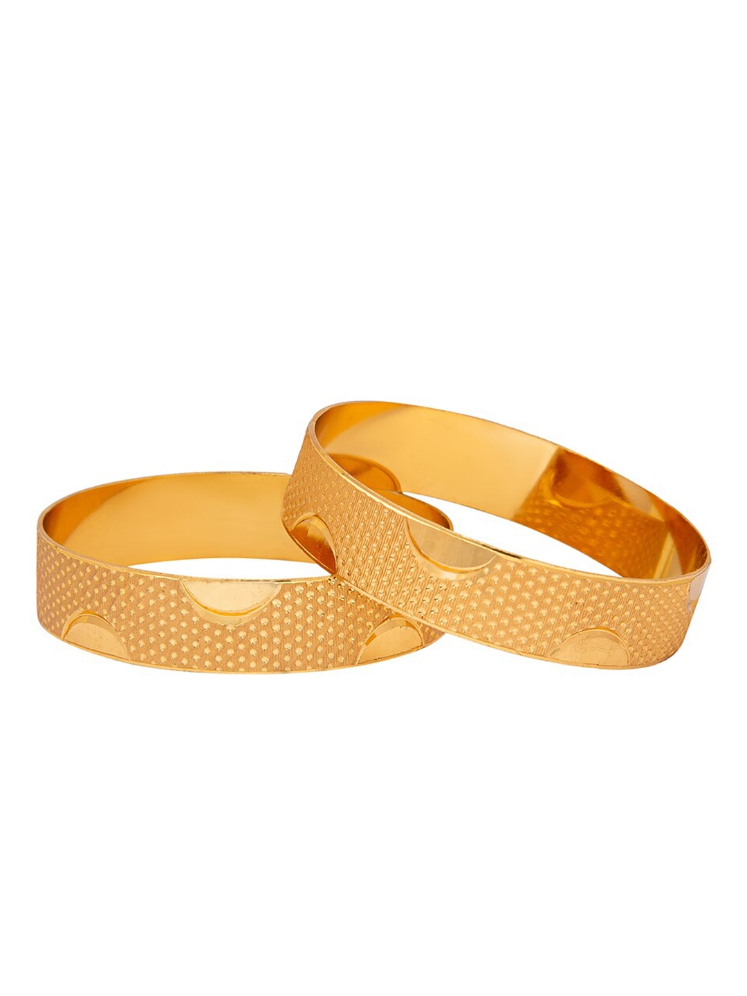 

Shining Jewel - By Shivansh Set Of 2 Gold-Plated Bangle