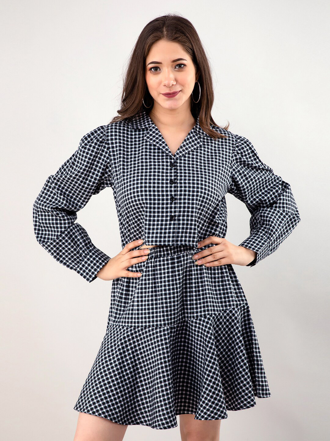 

PRETTY LOVING THING Checked Co-Ord Set, Black