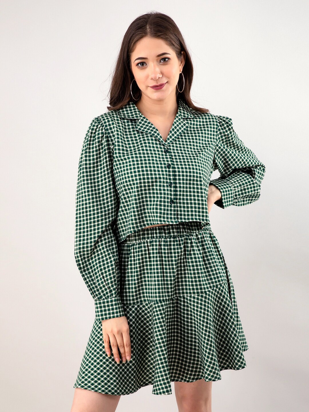 

PRETTY LOVING THING Checked Co-Ord Set, Green